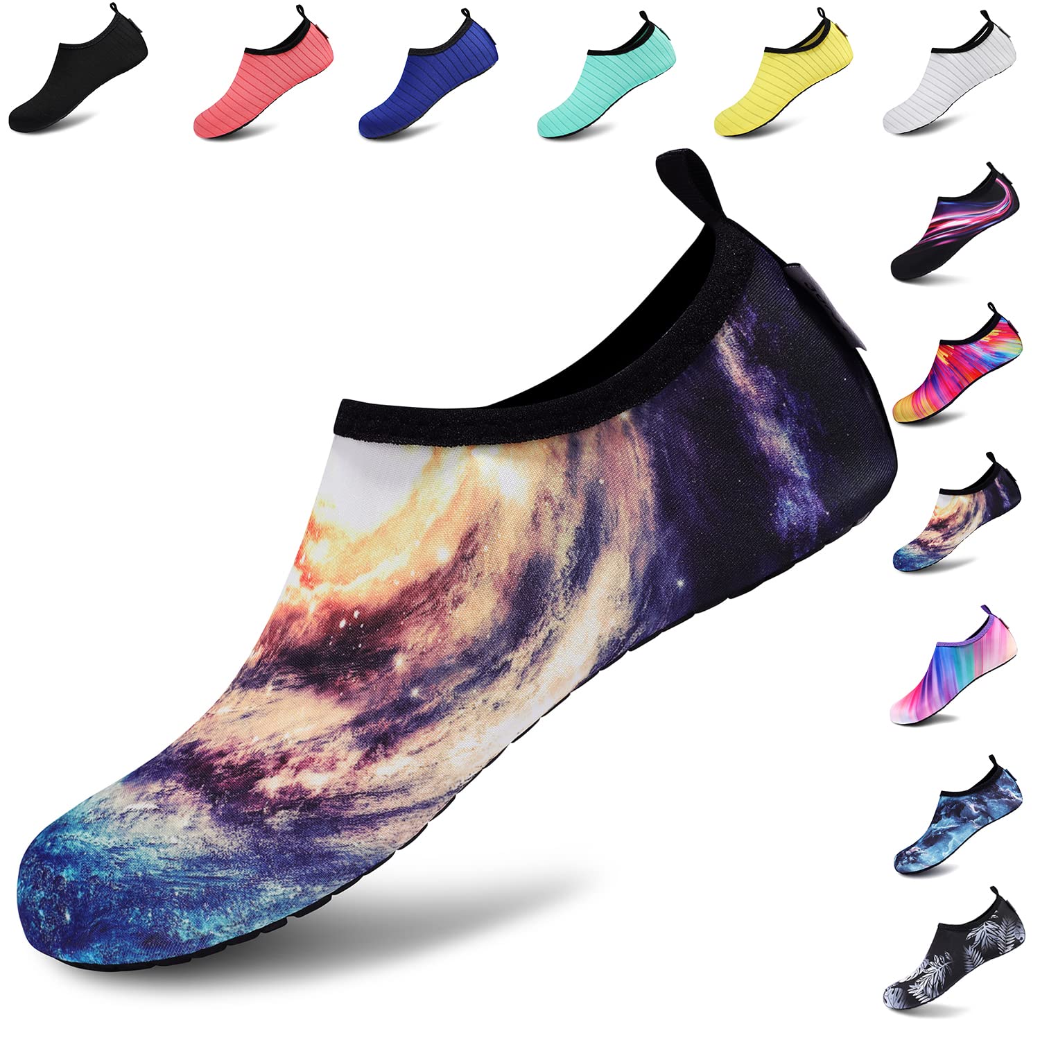 VIFUUR Water Shoes for Men Women Barefoot Quick Dry Aqua Socks Slip On