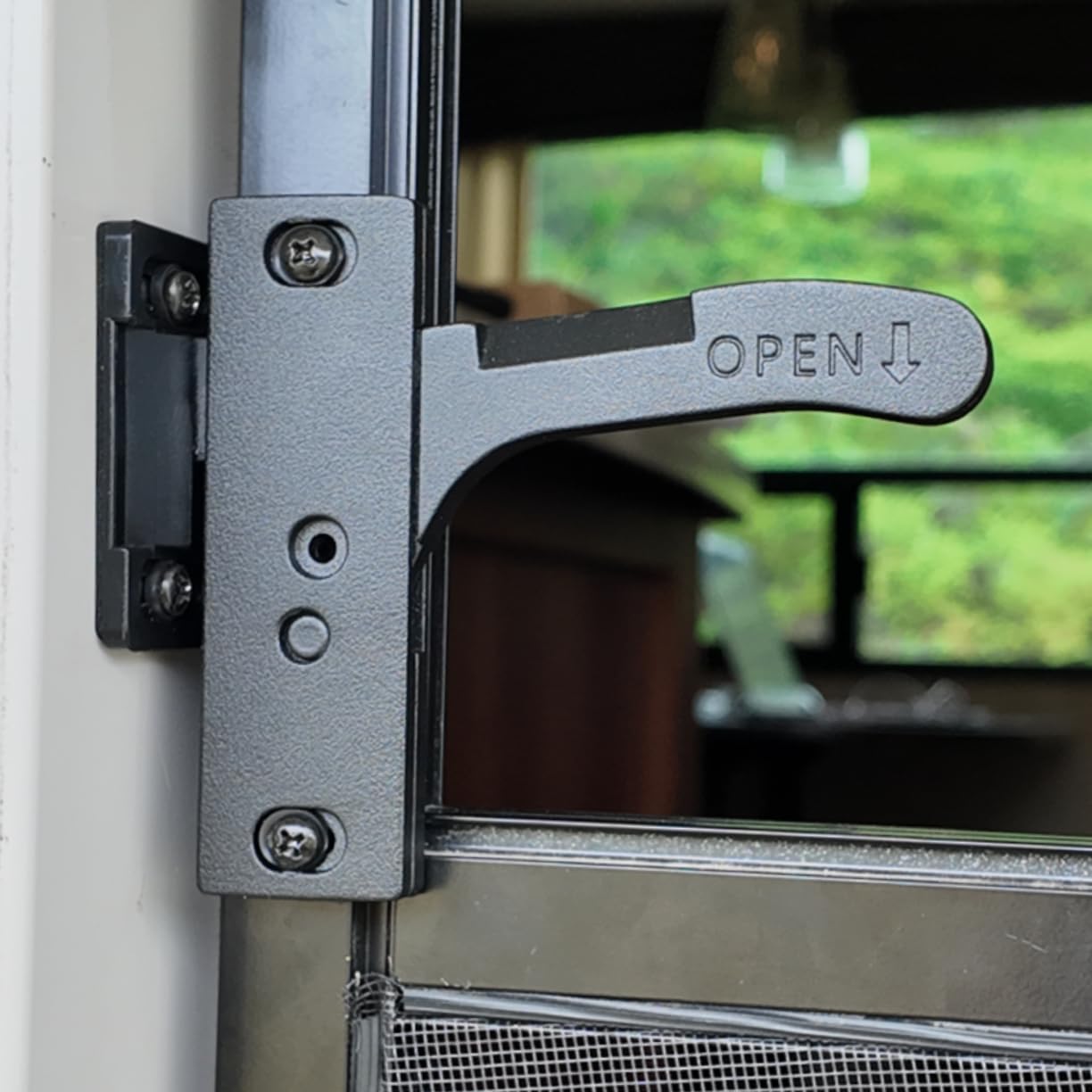 WanDwel Aluminum RV Screen Door Latch Handle Replacement for Right Hand