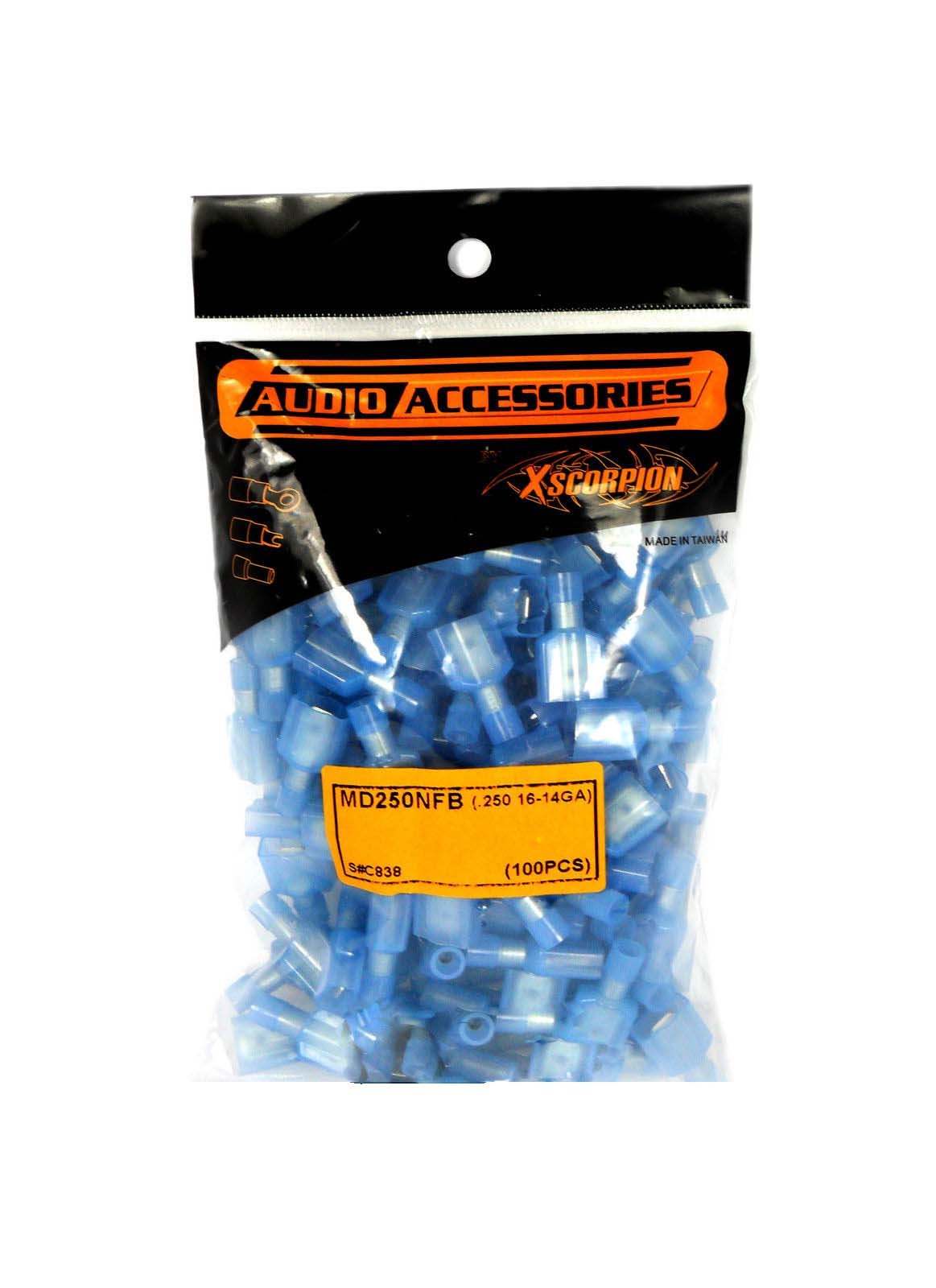 XSCORPION MD250NFB Quick Disconnect 14/16ga. Male Blue (100 pack)