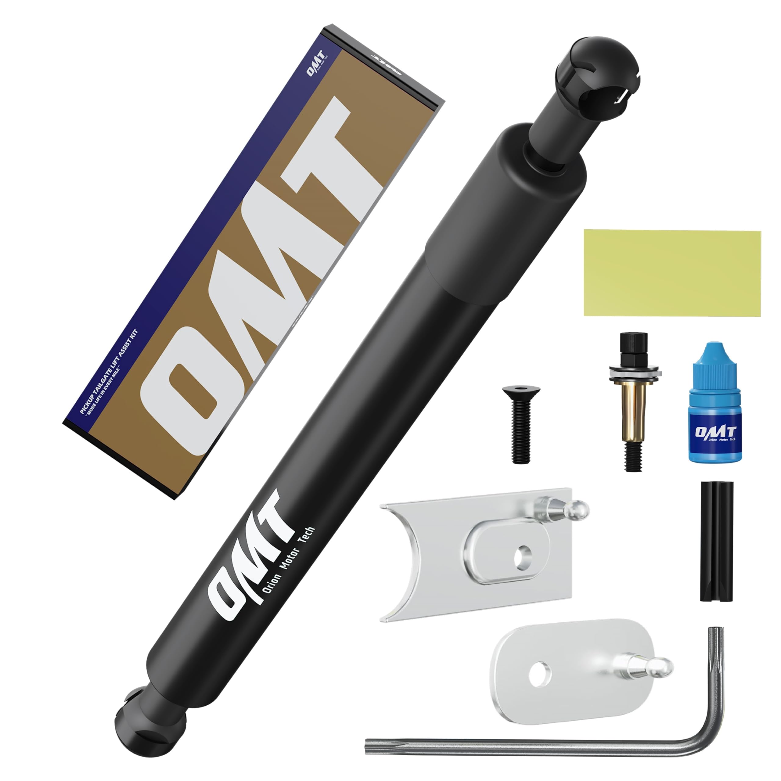 OMT Tailgate Assist Shock Compatible with 09-25 Ram 1500 2500 3500, Sliver
