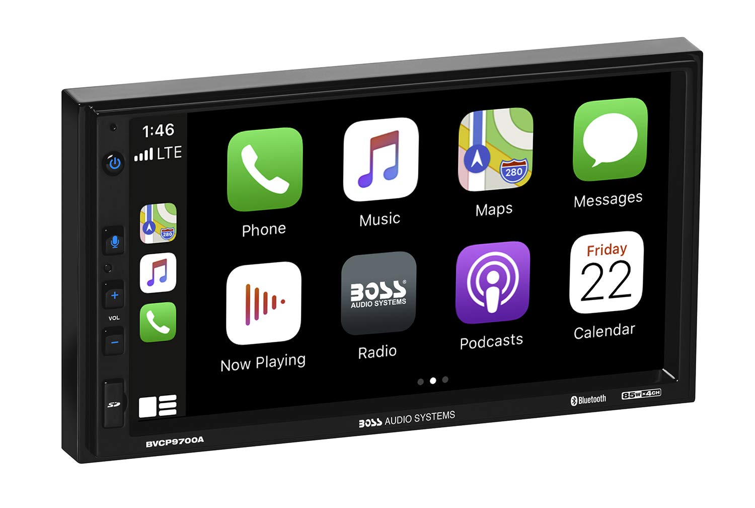 BOSS Audio Systems BVCP9700A Car Stereo - Apple CarPlay, Android Auto, Double Din, 7 Inch Touchscreen, Bluetooth, No CD DVD Player, AM/FM Radio Receiver