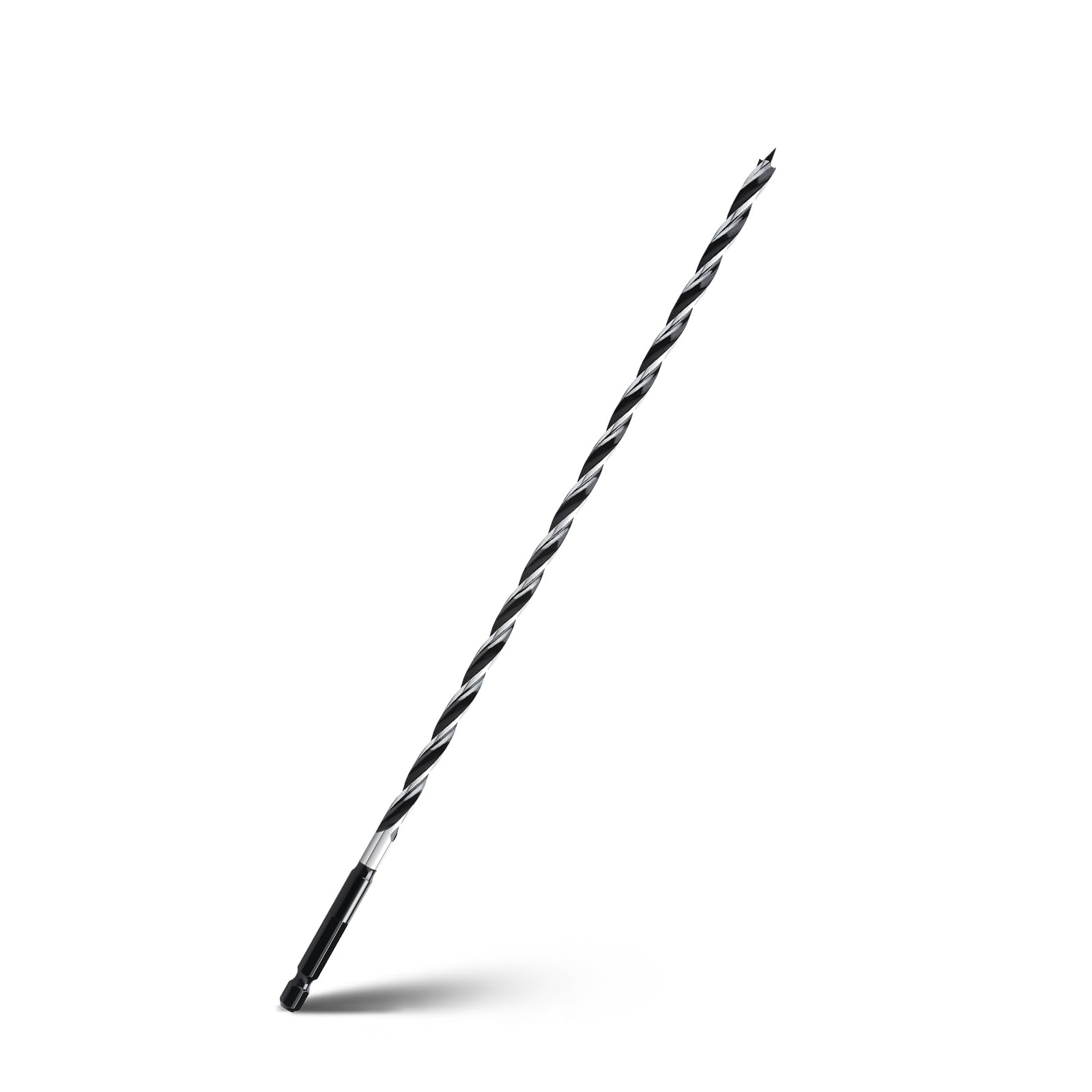 WOBLLMX 1/4" x 12" Auger Drill Bit for Wood,Hex Shank Tri Flute Drill Bit