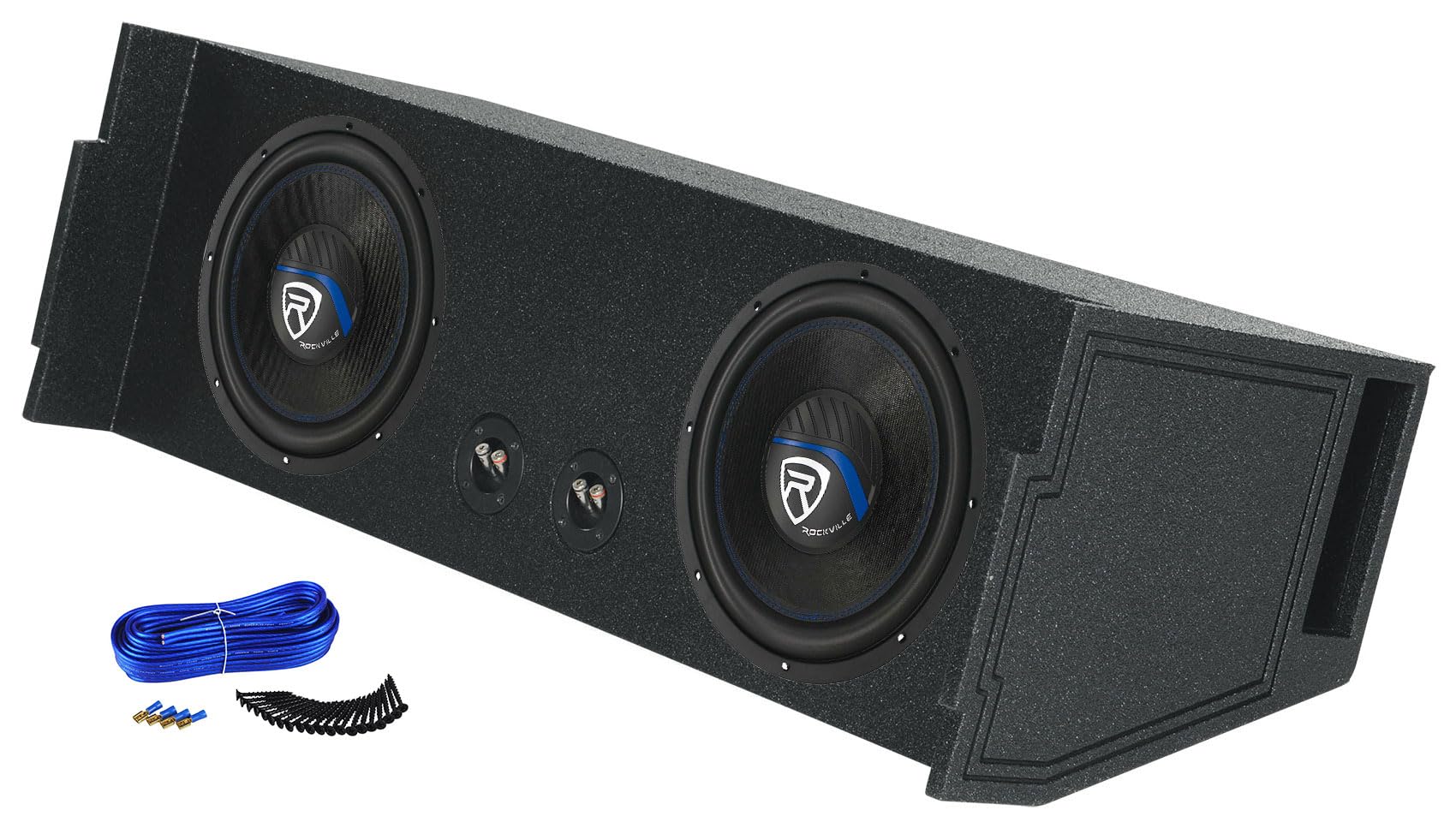 Qpower QBSUV12V Dual 12" Woofer Box 3rd Row Vented Downfire For 2007-14 Chevy