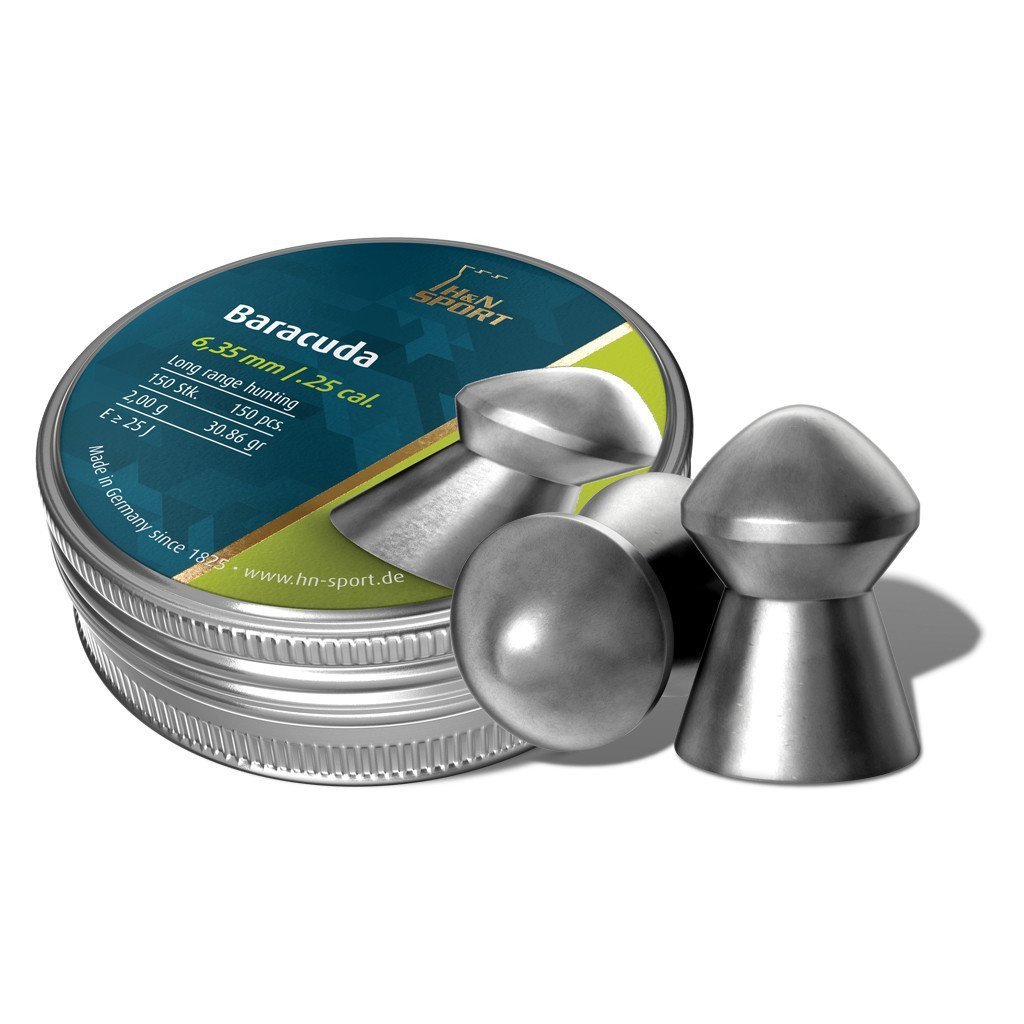Haendler & Natermann 25 Cal 30.86 Grains Round Nose Baracuda Airgun Pellets, Multi, one Size (PY-P-19)