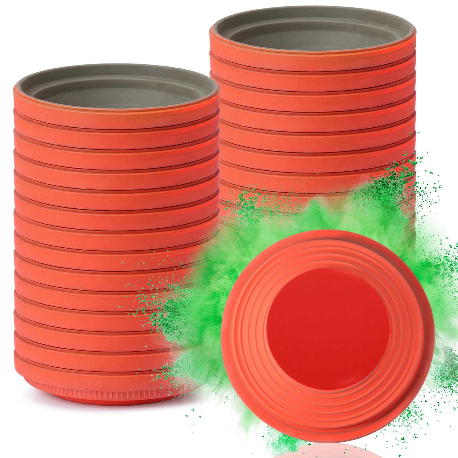 Silipull Biodegradable Clay Pigeons, Standard 108mm, 25 Pcs, Green Powder
