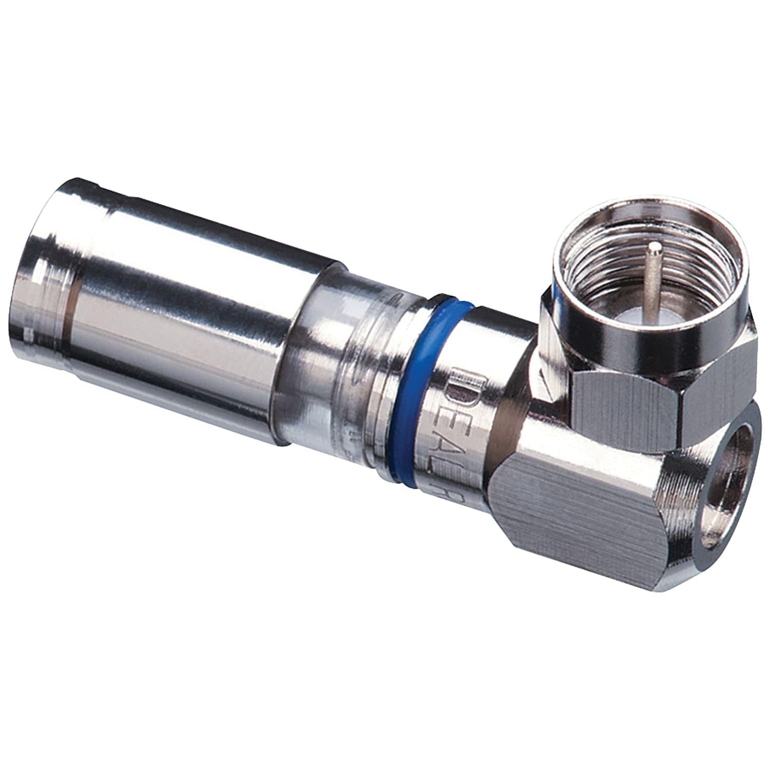 Ideal 92-691 RG6 & RG6 InSITE RTQ Plenum Right-Angle F-Connector, 5 pk