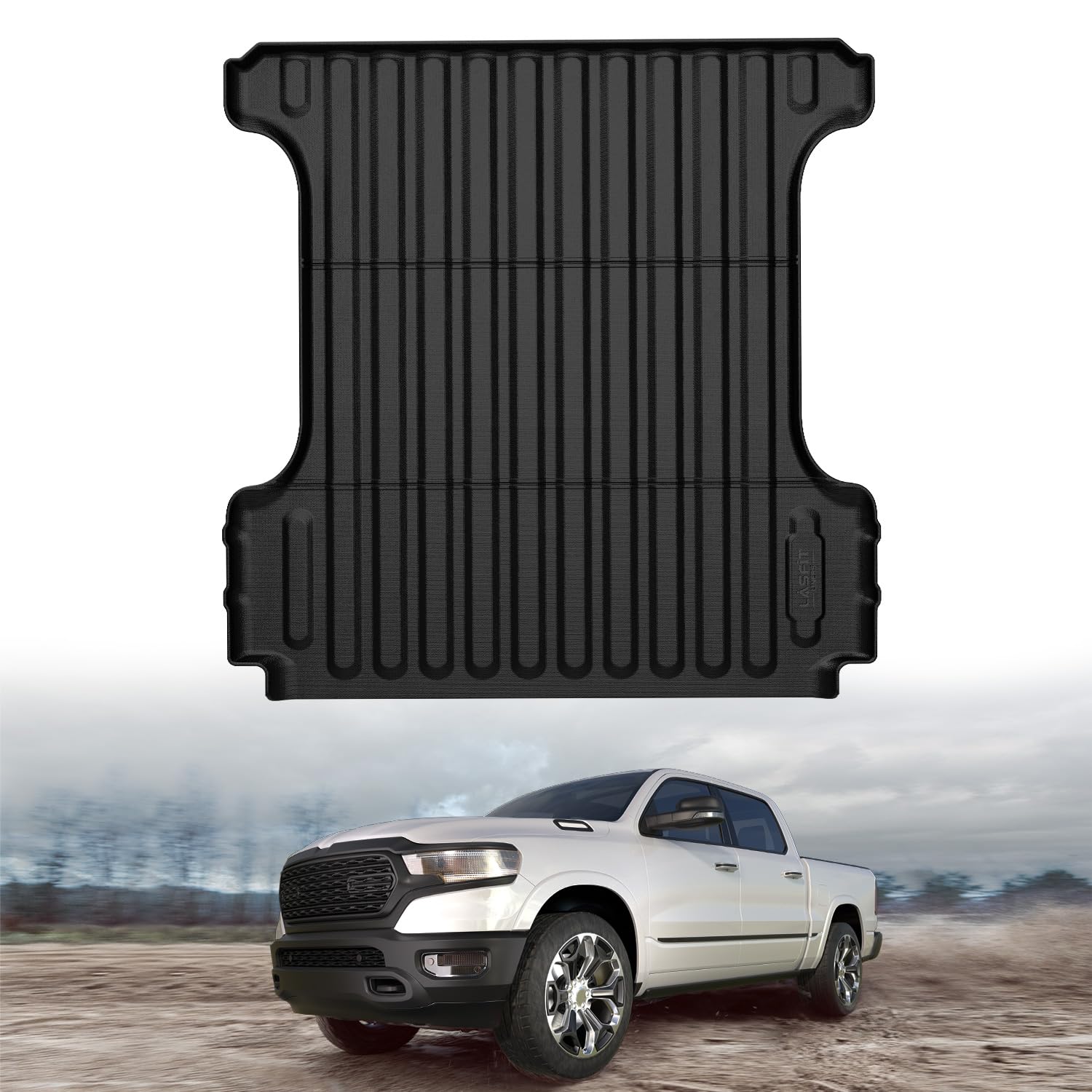 LASFIT 5.7FT Truck Bed Mat for RAM 1500 2019-2027/RHO 2025-2027 67.4inches