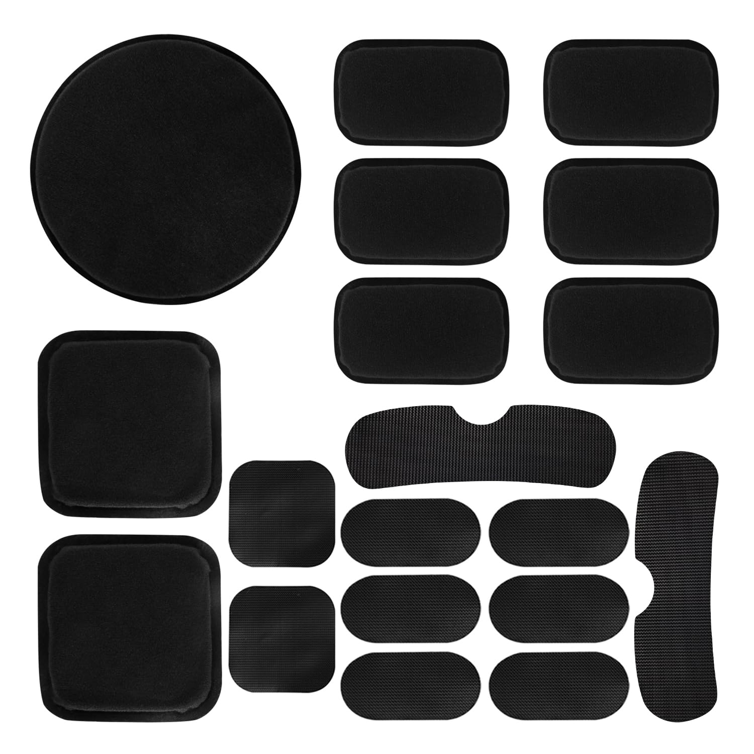 AOUTACC Universal Airsoft Helmet Pads, Helmet Replacement Foam Padding Kits Set Accessories Mats for Fast-Style/Mich/ACH/PASGT Helmet (EVA Foam, Black)