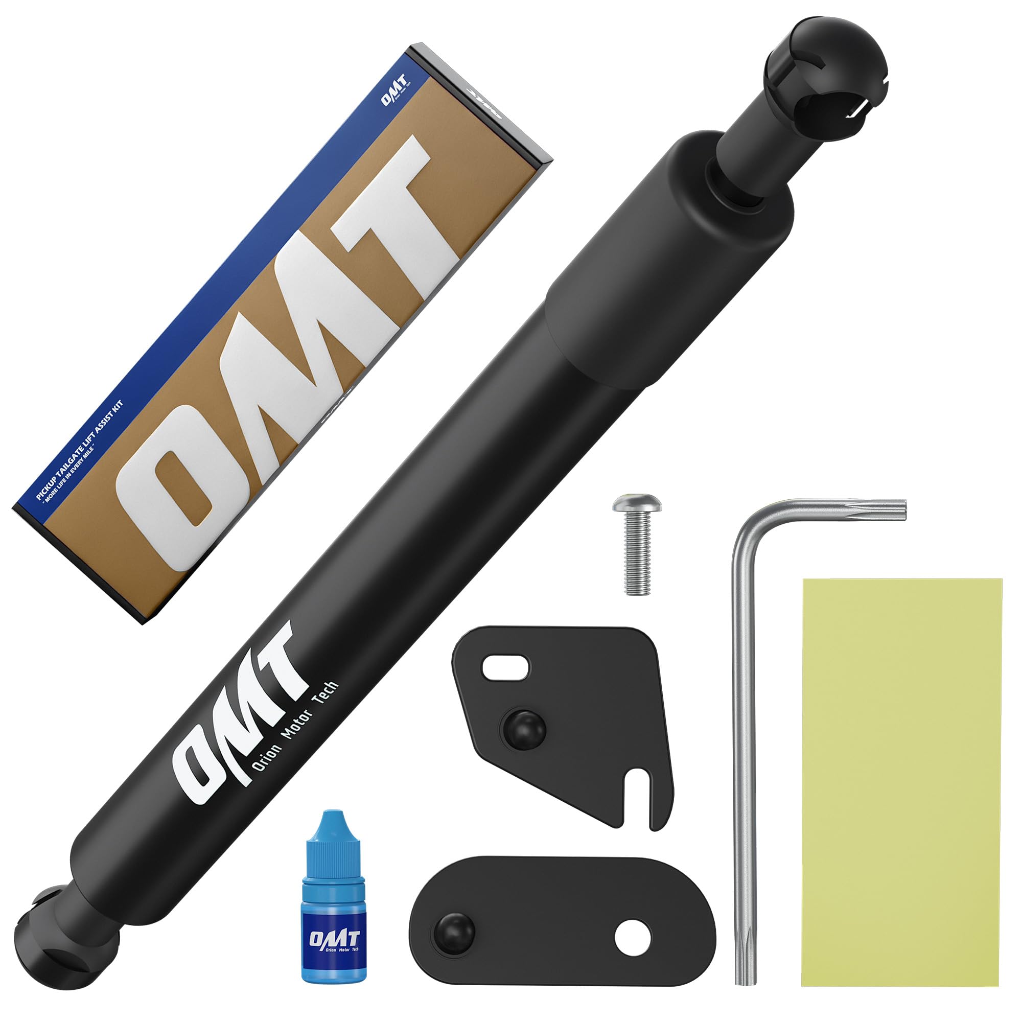 OMT Truck Tailgate Assist Shock Compatible with 15-25 Ford F150, Black