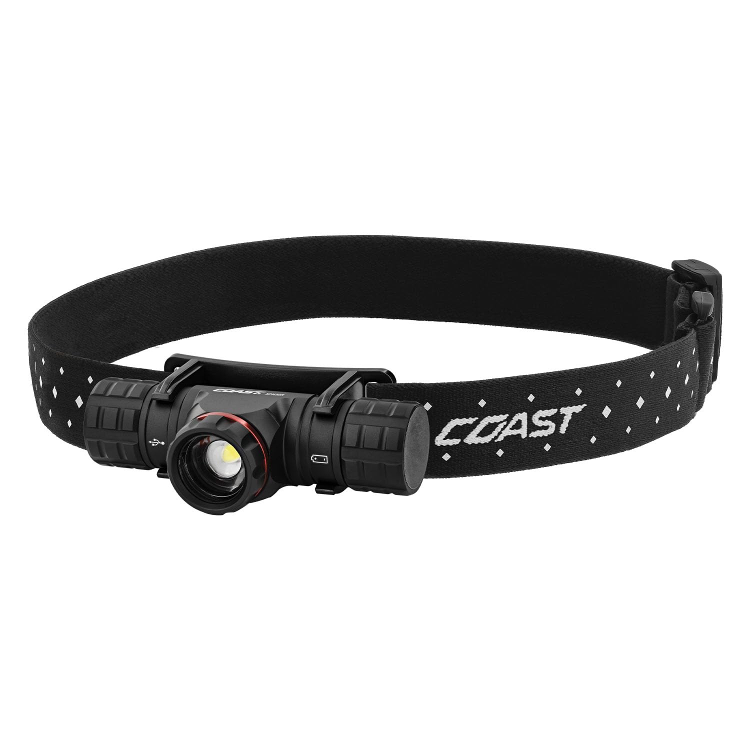 Coast XPH30R 1200 Lumen USB-C Rechargeable Dual Power Headlamp with Twist Focus Beam and Magnetic Base, 4.37 oz. - Black