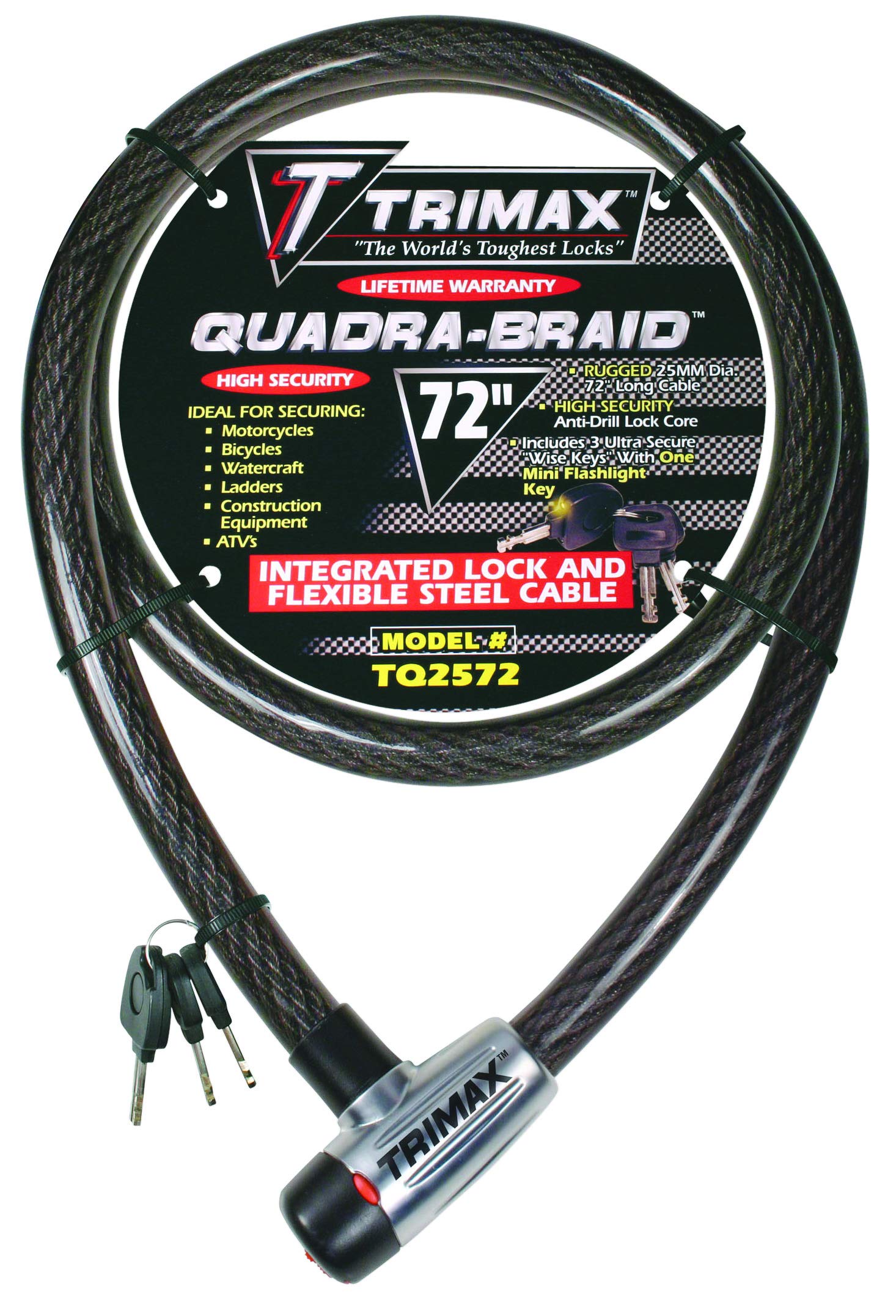 Trimax TQ2572 Trimaflex 72 Keyed Cable Lock