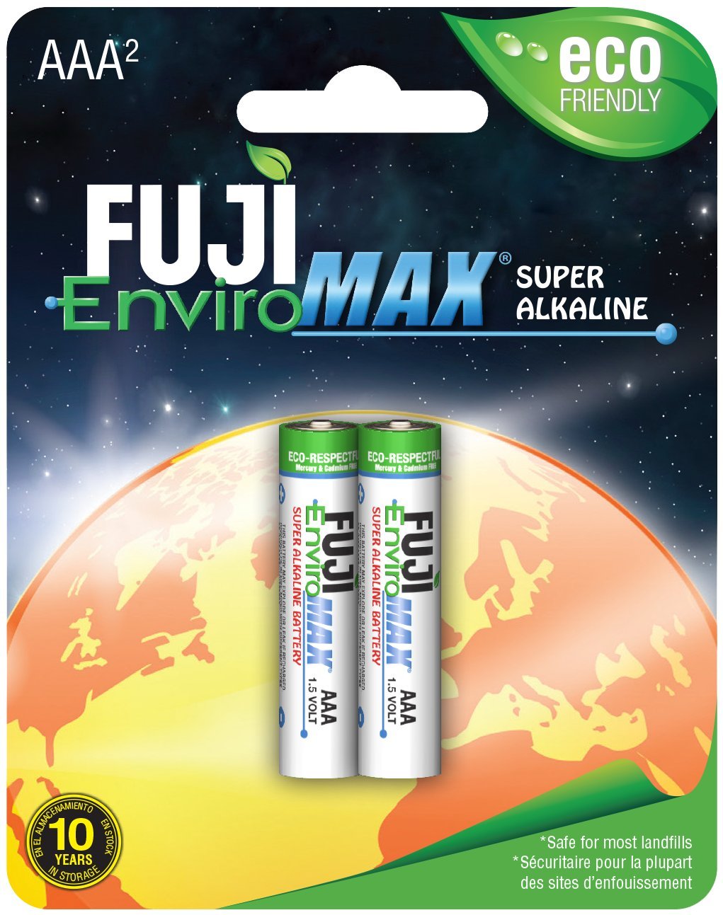 Fuji Enviromax 4400BP2 EnviroMax AAA Super Alkaline Batteries (2 Pack)