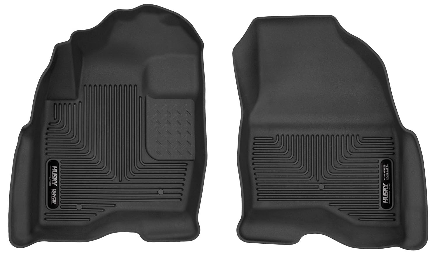 Husky Liners X-act Contour Floor Mats | Fits 2015-2019 Ford Explorer | Front Row, 2-pc Black - 53331