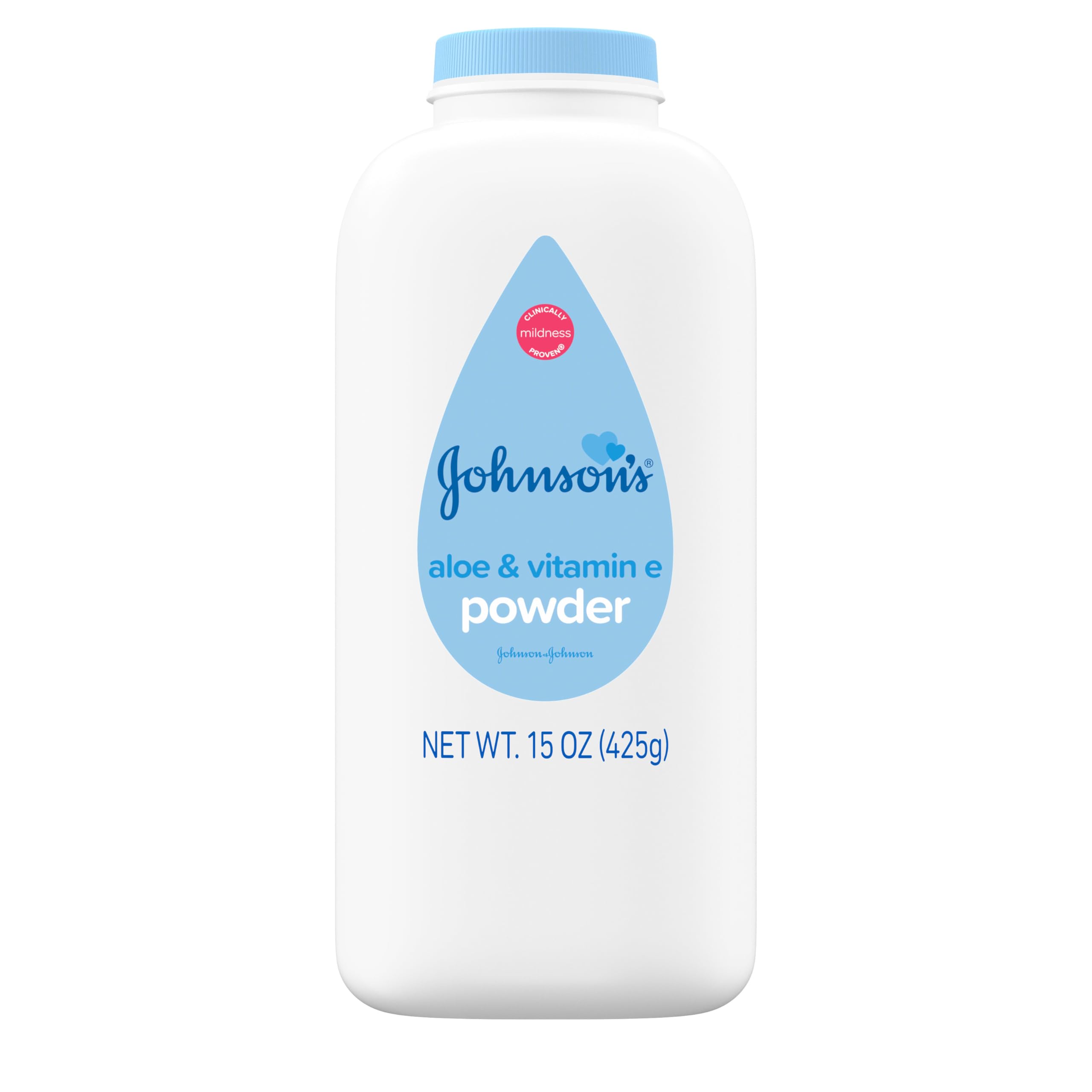 Johnson's Baby Powder with Cornstarch, Aloe & Vitamin E, 15 oz