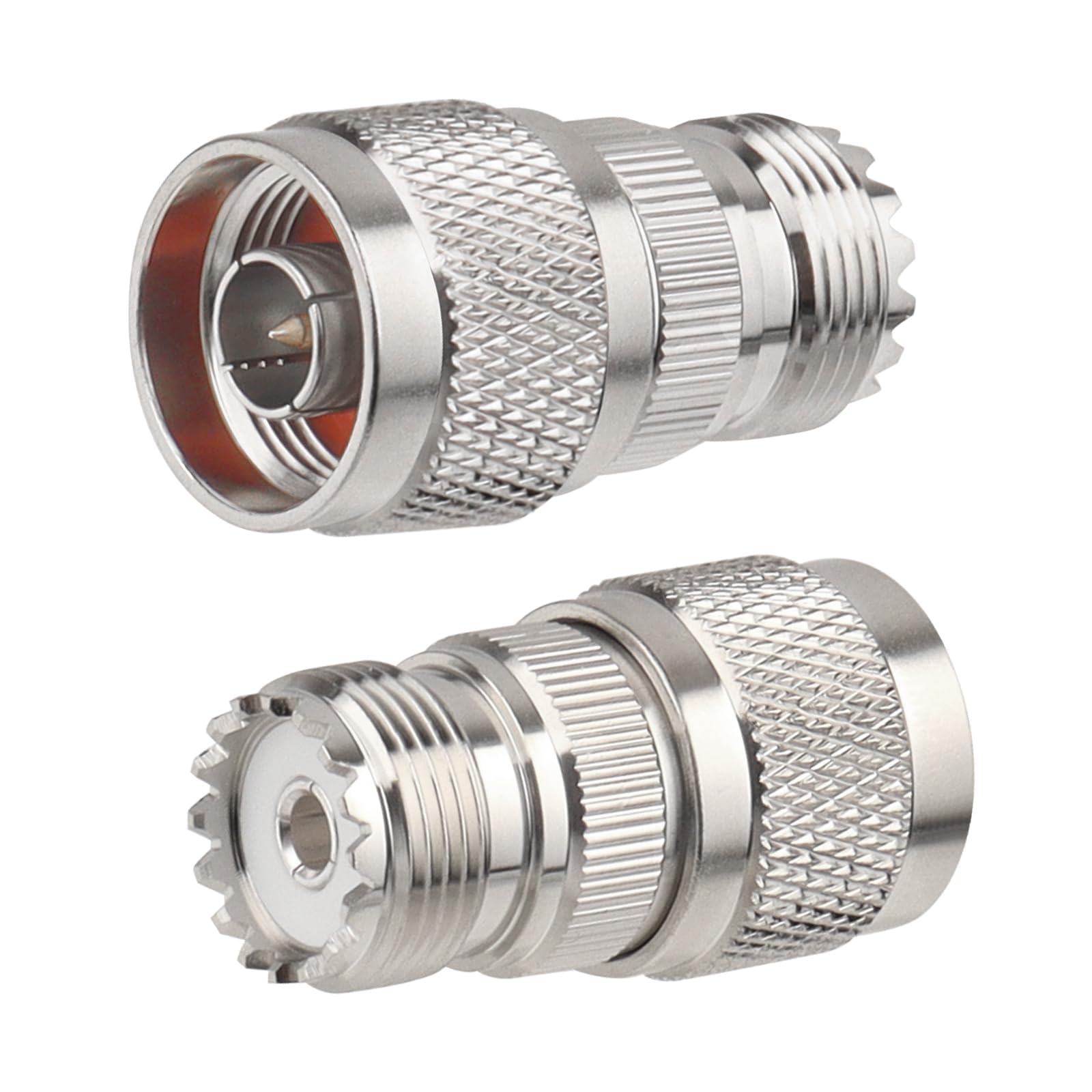 MOOKEERF 2 Pack N Male to UHF Female SO-239 Connector Adapter N Connector to PL-259 SO239 RF Coaxial Cable Adapter