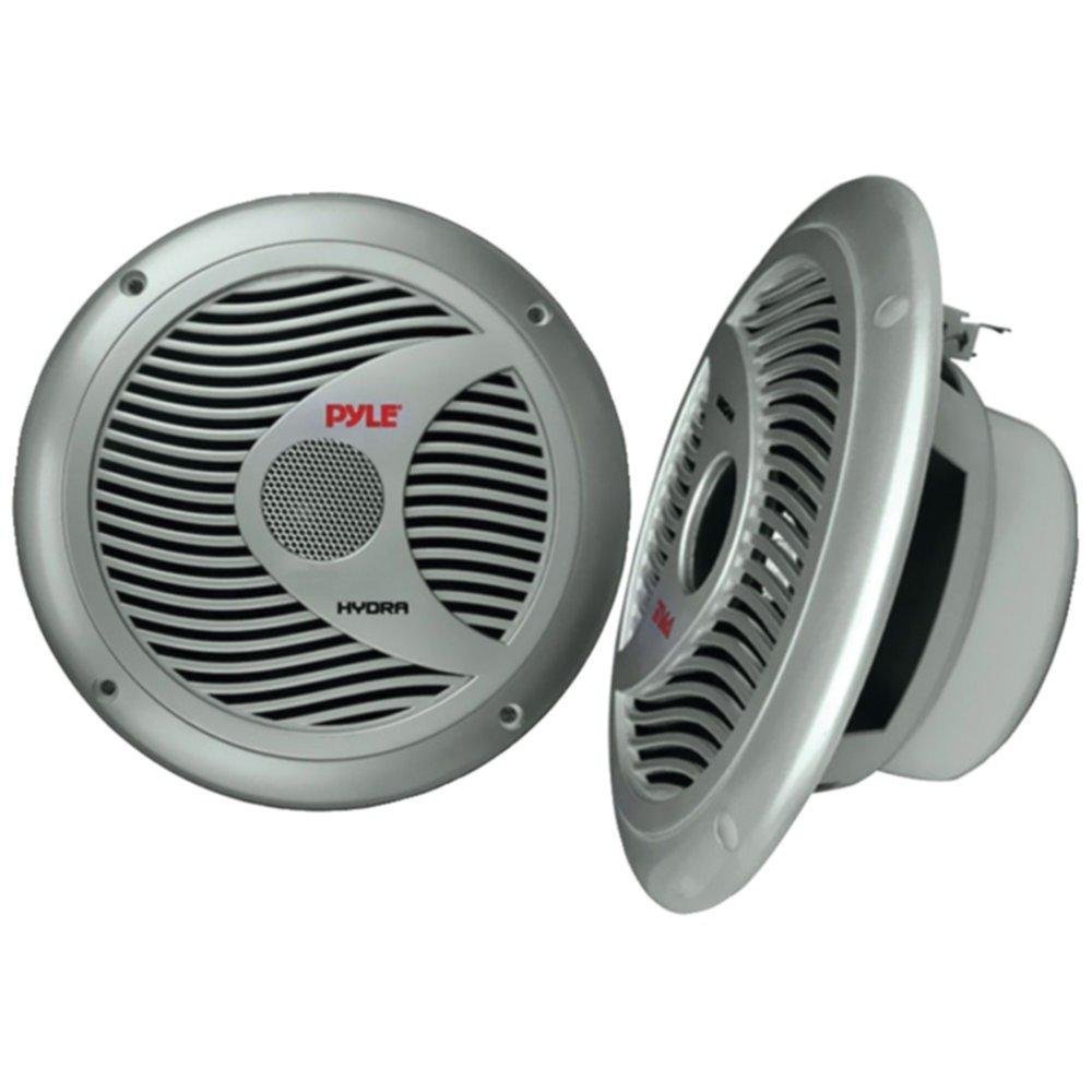 Pyle PLMR60S 6.5" 150 Watt Silver Marine Speaker pair