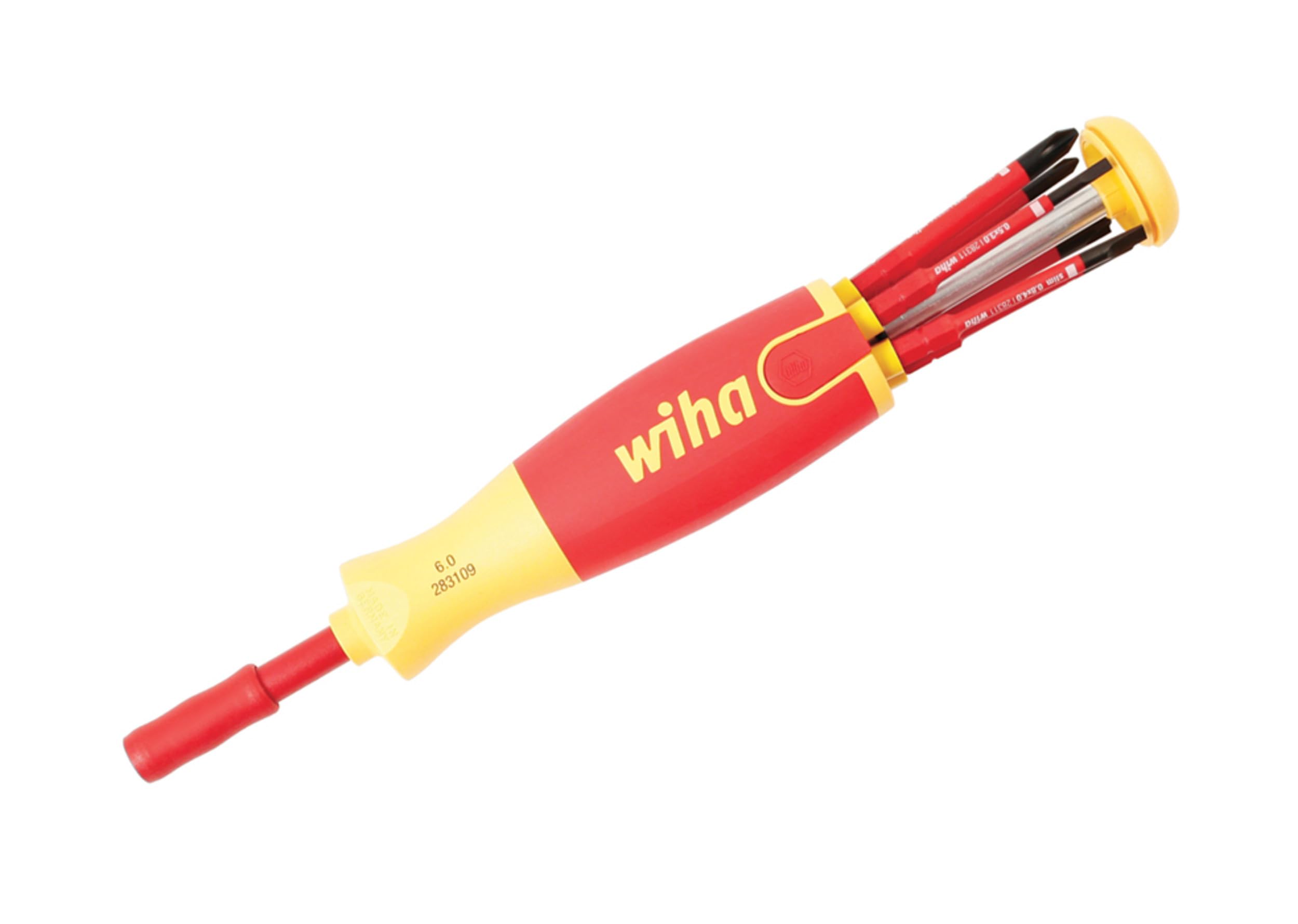Wiha 28394 SlimLine Insulated 6-IN-1 Multi-Driver (7 Piece)