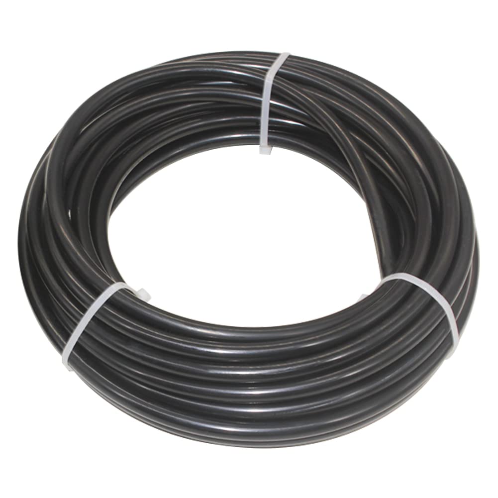 Qolekog Air Line 1/2" Tube OD Pneumatic Nylon Tube SAE J844 Airline For Air Brake Tubing or Fluid Transfer (Black 32.8Ft)