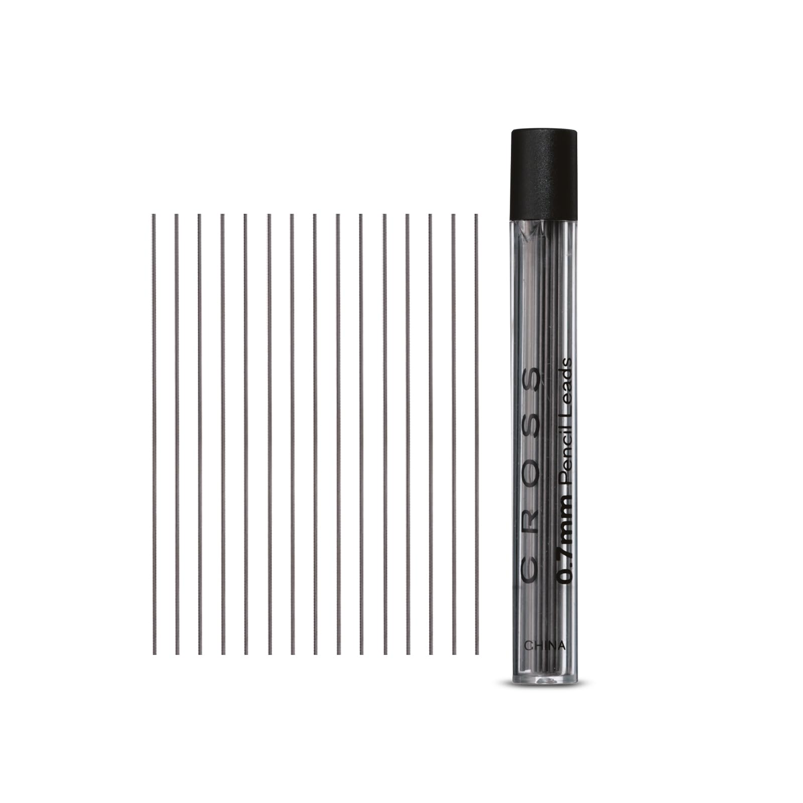 Cross Mechanical Pencil Lead Refills, 0.7mm point, Grey, 15-Count, 1-Pack (8742)