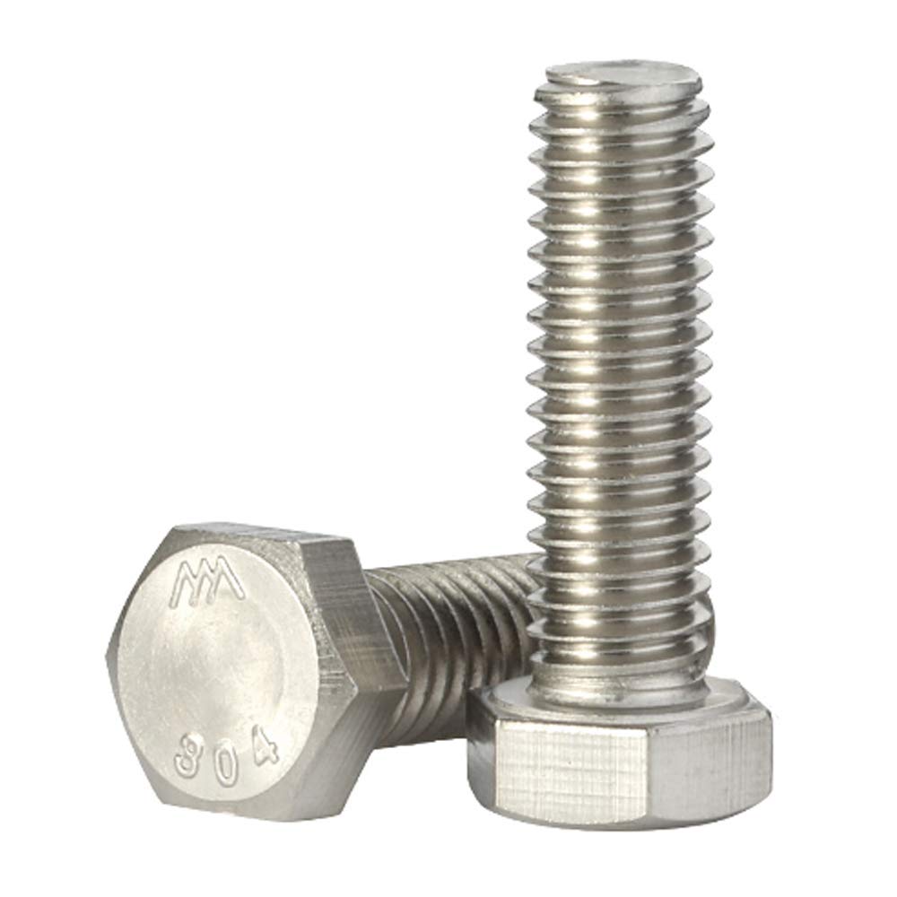 MewuDecor 1/4-20 x 1-1/2" Hex Head Cap Screws Hexagon Bolts, External Hex Drive, Stainless Steel 304, Fully Threaded, Pack of 25