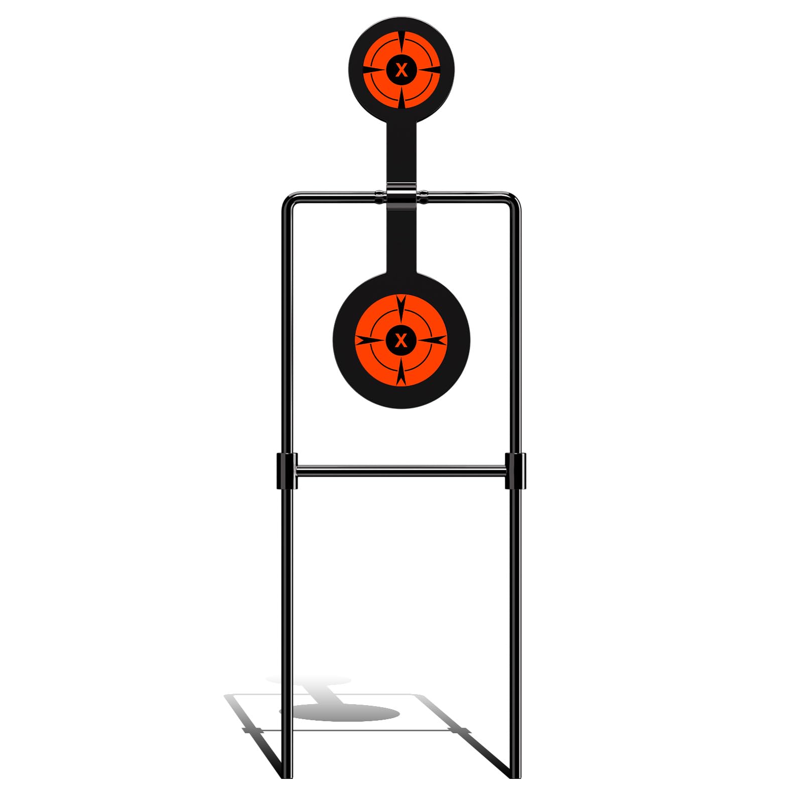 Highwild 3/8 Inch Thick Double Spinner Shooting Targets - Auto Reset Steel Target - for Centerfire Handguns Up to .44 Magnum