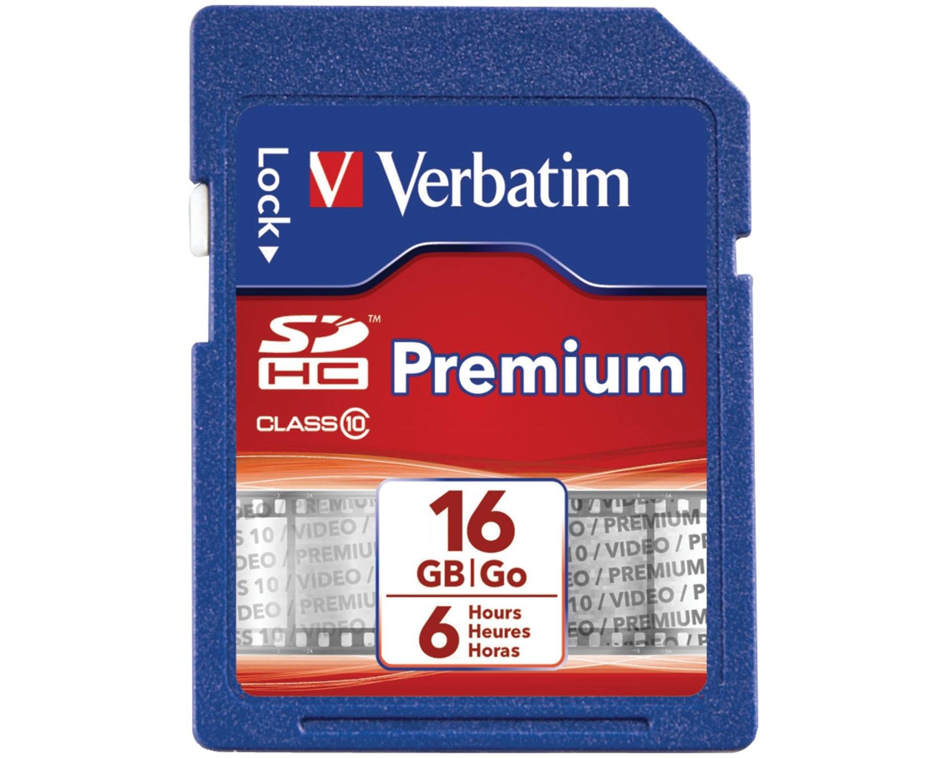 VERBATIM 96808 Class 10 SDHC Card 16Gb