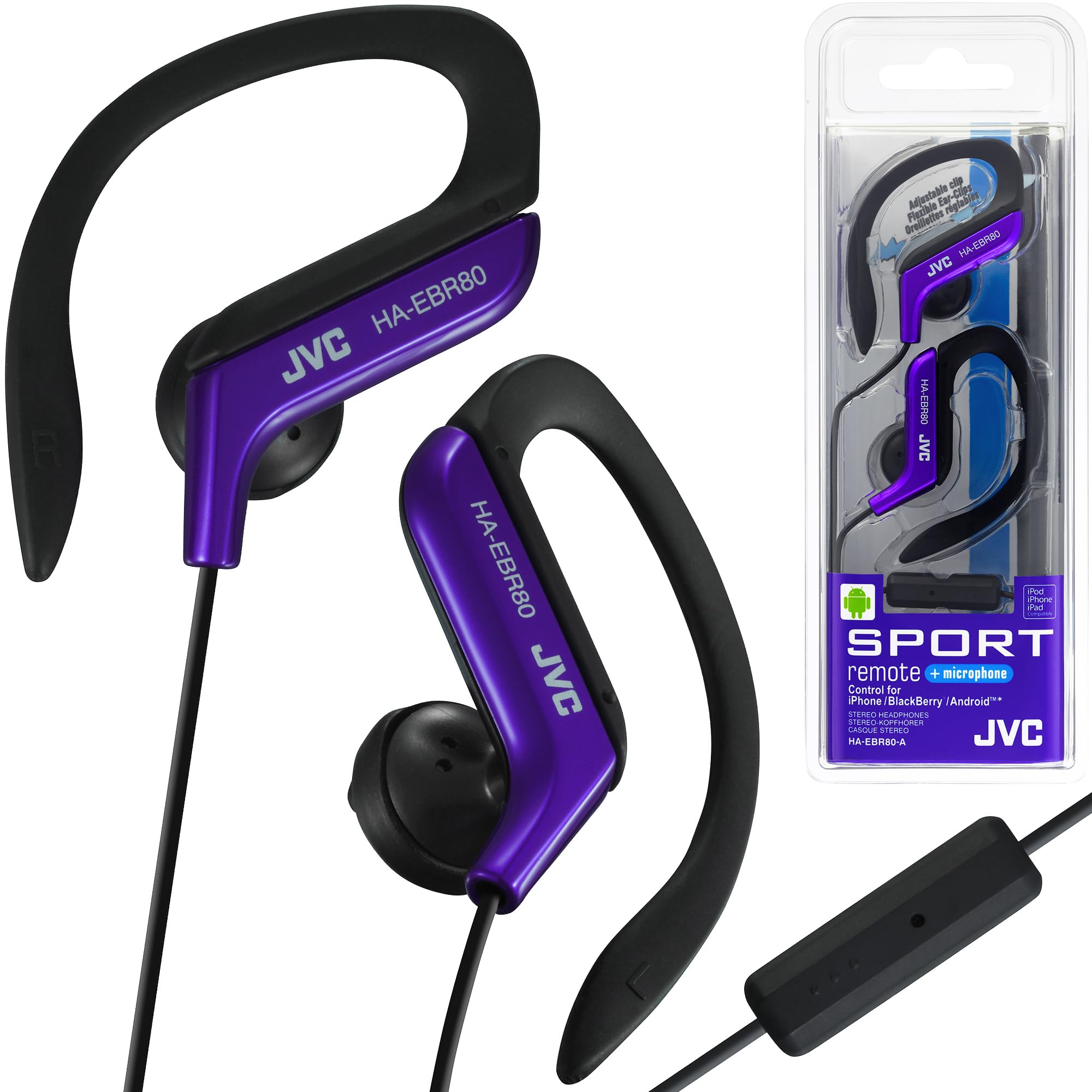 JVC HAEBR80A In-Ear Sports Headphones w/Microphone & Remote (Blue)