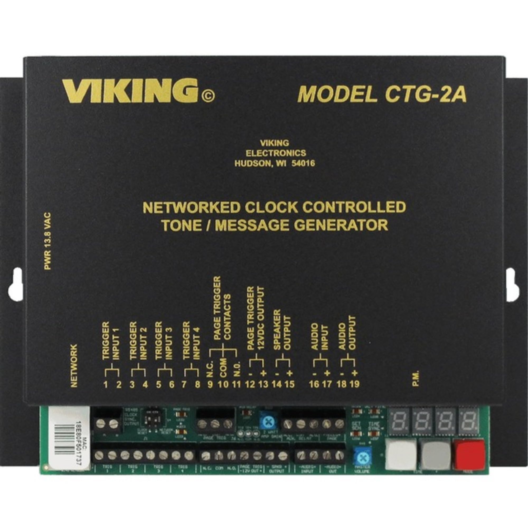 Viking Electronics CTG-2A Network Clock Controlled Tone Generator