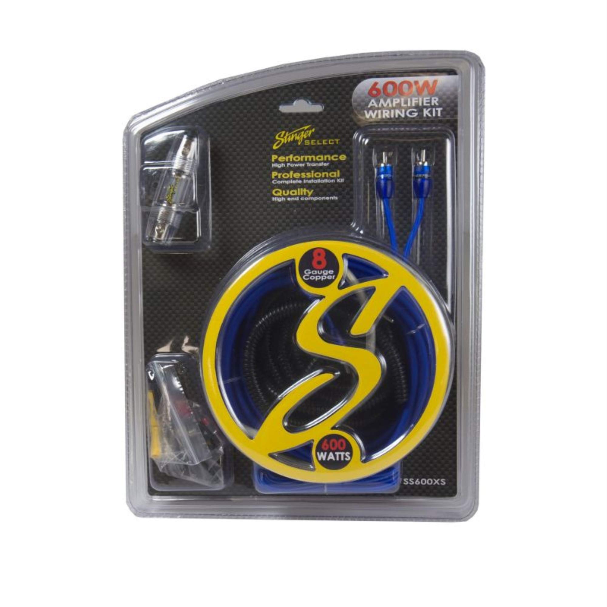 Stinger SS600XS 8 Gauge Amplifier Wiring Kit, Copper