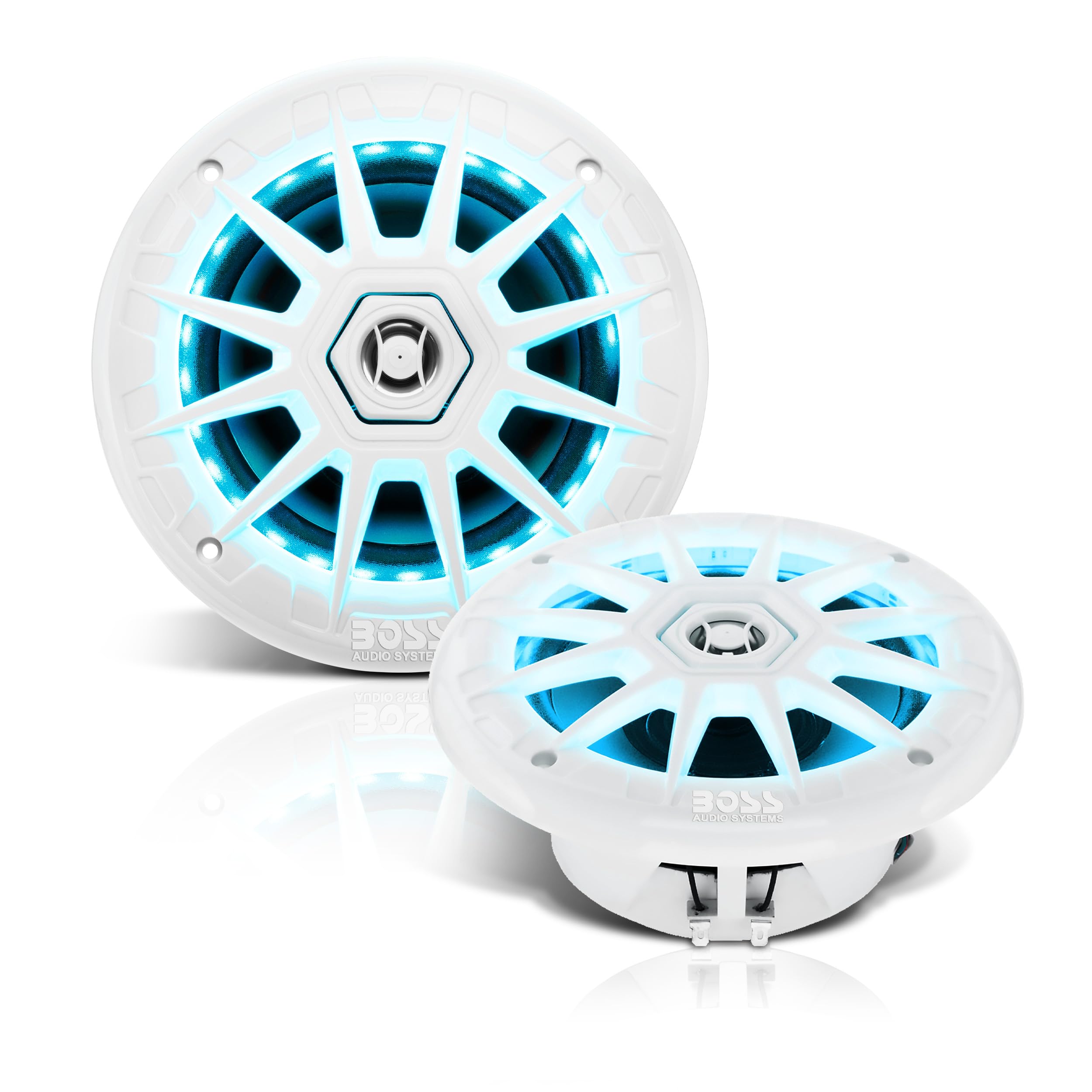 Boss Audio MRGB65 6.5" 200 Watt 2 way White Marine Speaker pair