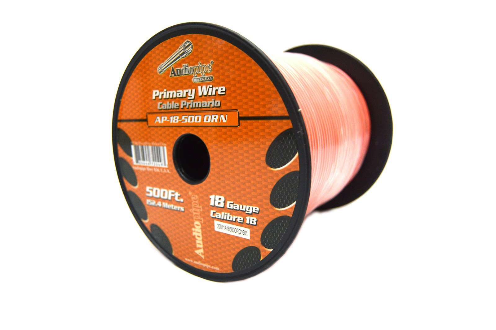 Audiopipe AP18500OR 500' Foot 18 Gauge Orange Primary Wire