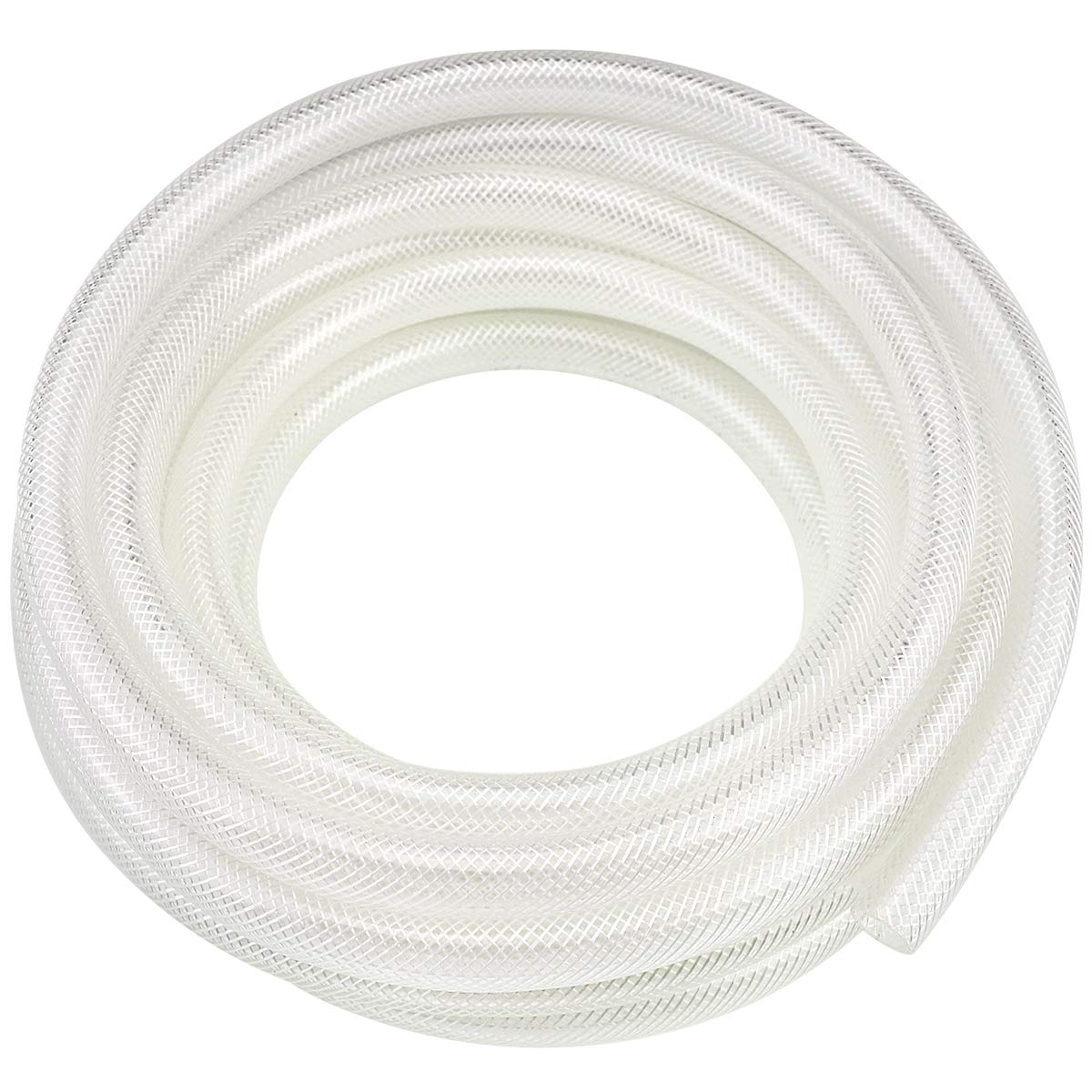 EASTRANS 3/8" ID x 10ft High Pressure Braided Tubing Clear Vinyl Hose