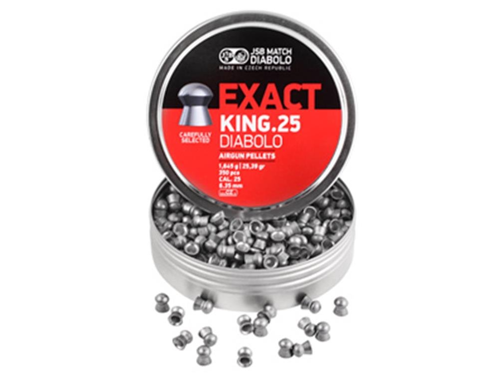 JSB Match Diabolo Exact King .25 Cal, 25.39 Grains, Domed, 350ct