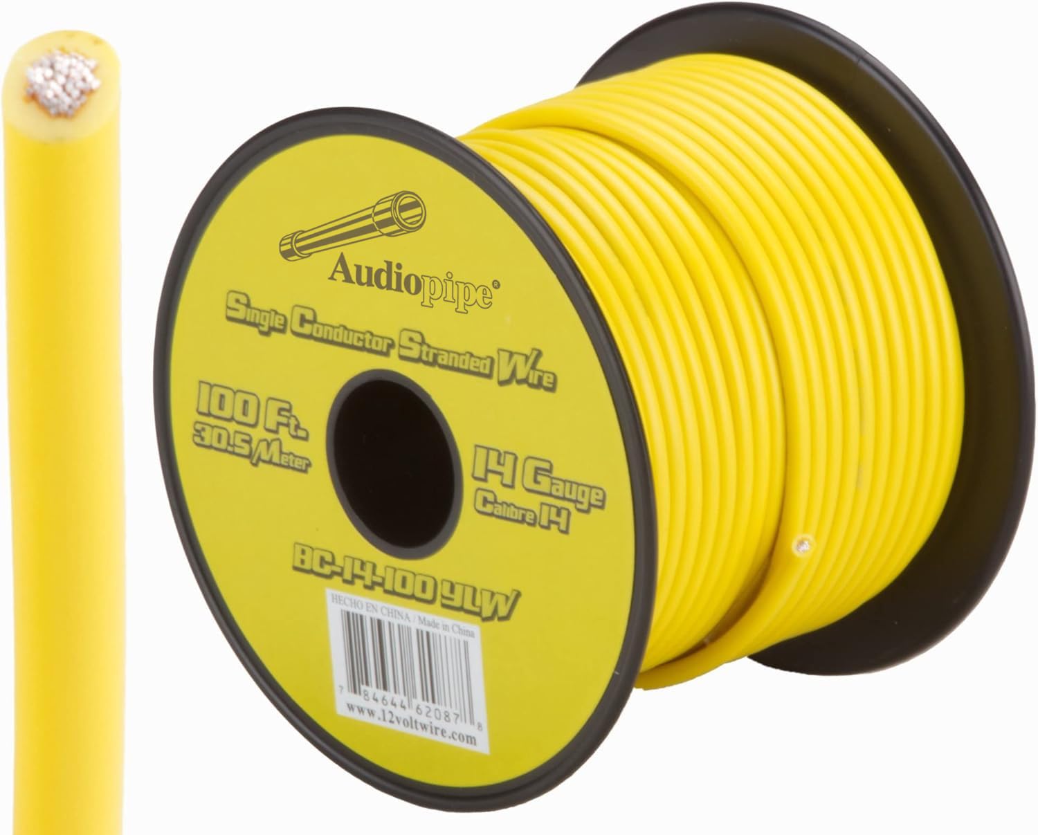 Audiopipe AP14100YW 14 Gauge 100Ft Primary Wire Yellow