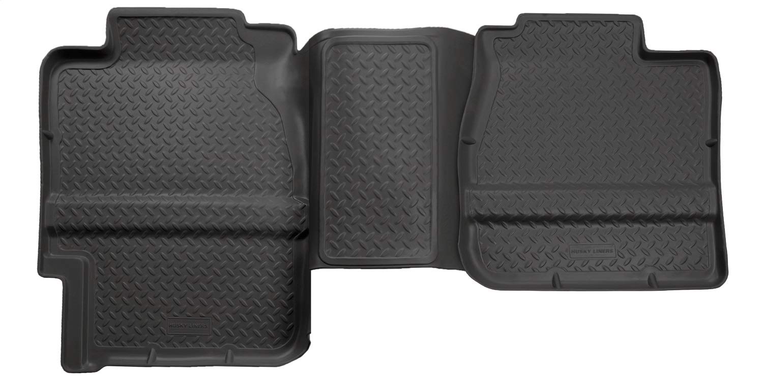 Husky Liners Classic Style Floor Mats | Fits 1988-1999 Chevrolet/GMC C1500/K1500 Extended CAB ONLY, Fits 1988-2000 Chevrolet/GMC C2500/C3500/K 2500/K3500 | 2nd Row, 1-pc Black - 61101HUL