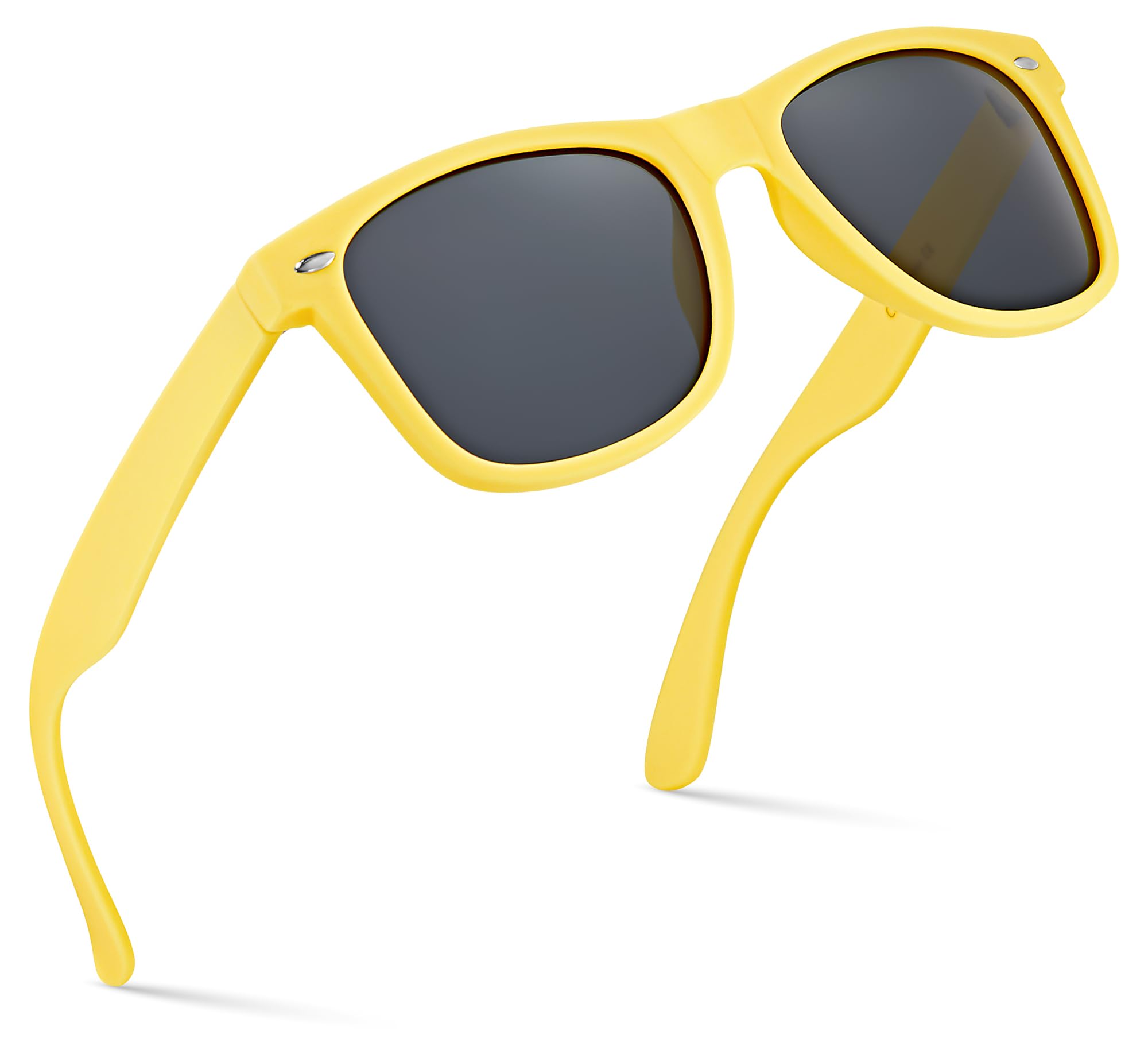Retro Rewind Classic Polarized Sunglasses,Yellow | Smoke Polarized