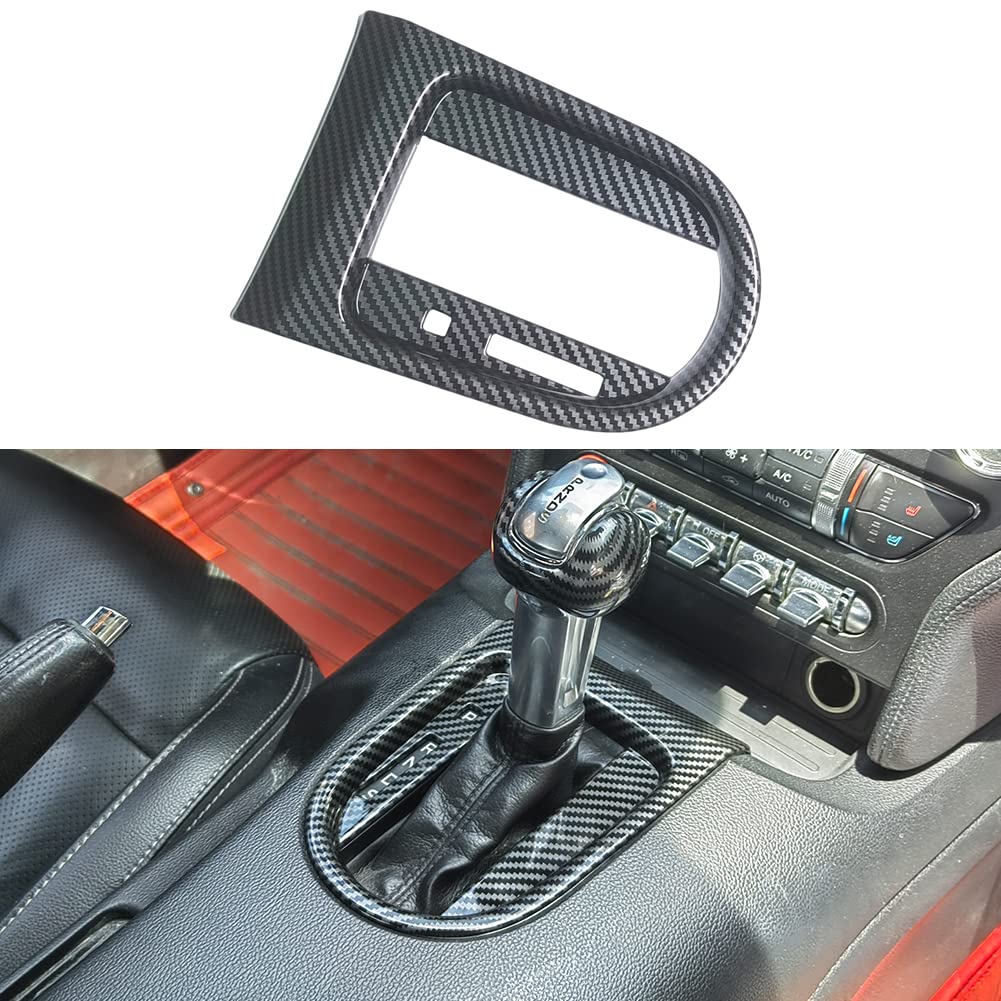 AOKIO Gear Shift Panel Frame Cover Trim Compatible with 2015 2016 2017 2018 2019 2020 2021 2022 2023 Ford Mustang Accessories (Not for Manual Model)
