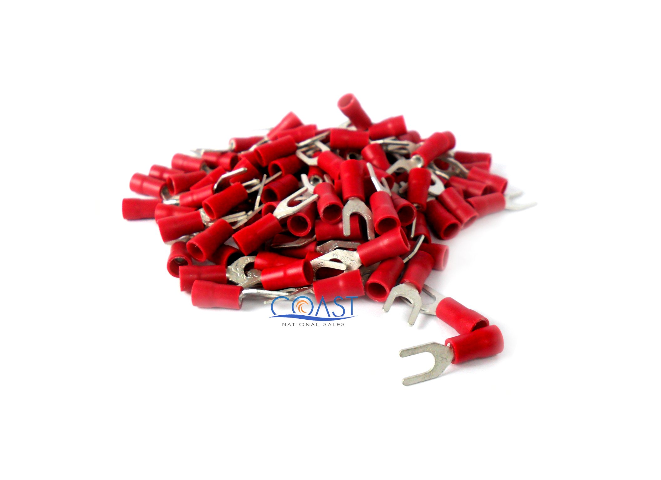 XSCORPION ST8R Spade Terminals #8 18/22ga. Red (100 pack)
