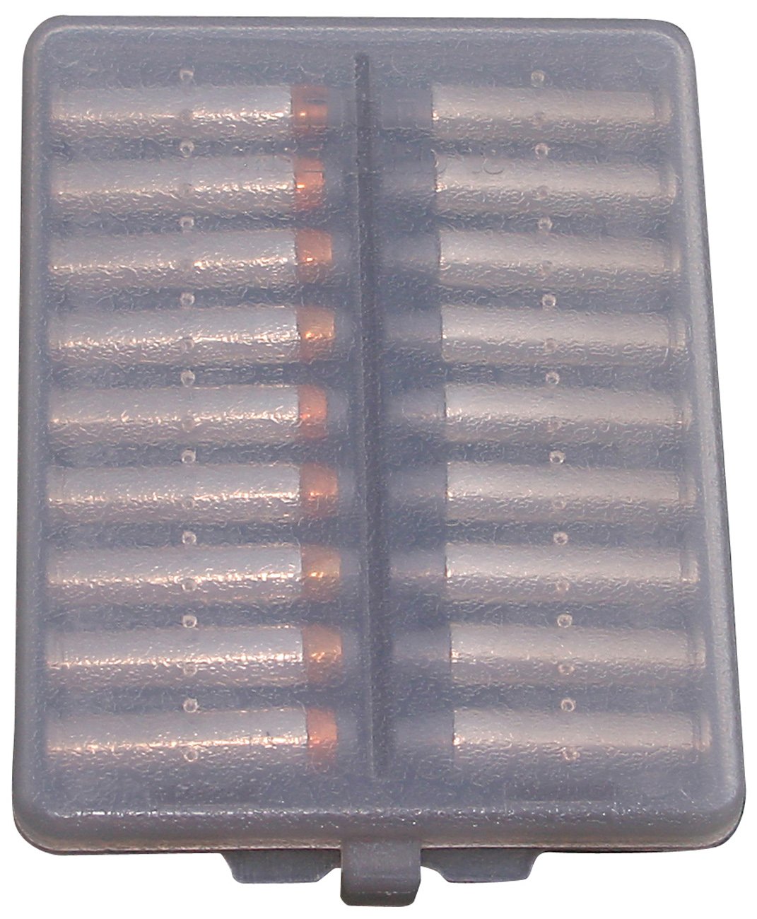 MTM Case-Gard W18-38-41 Ammo Wallet, Compact, 38 Cal18-Round Cartridge Case for Range, Hunting & Everyday Carry, USA Made, Clear Smoke