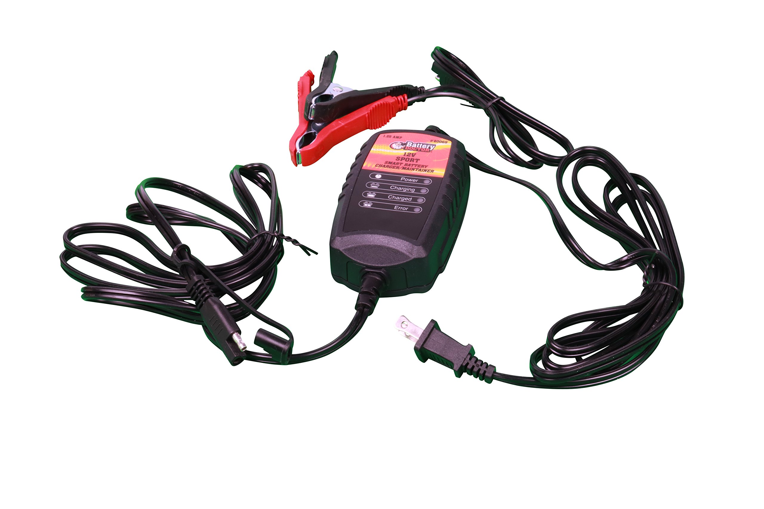 WirthCo 20069 Battery Doctor Black Sport Battery Charger and Maintainer