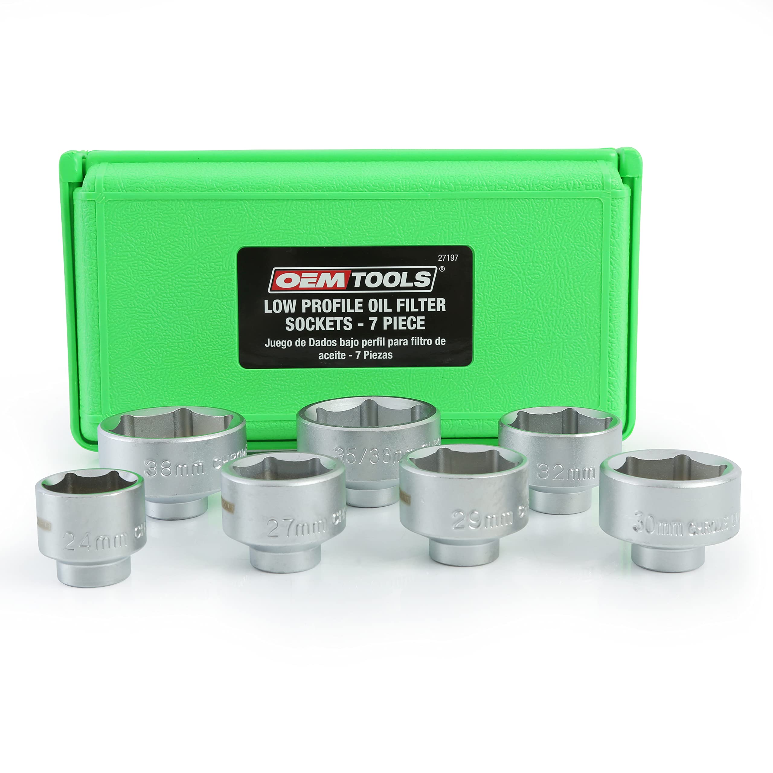 OEM Tools 27197 3/8 Drive Oil Filter Removal Socket Set