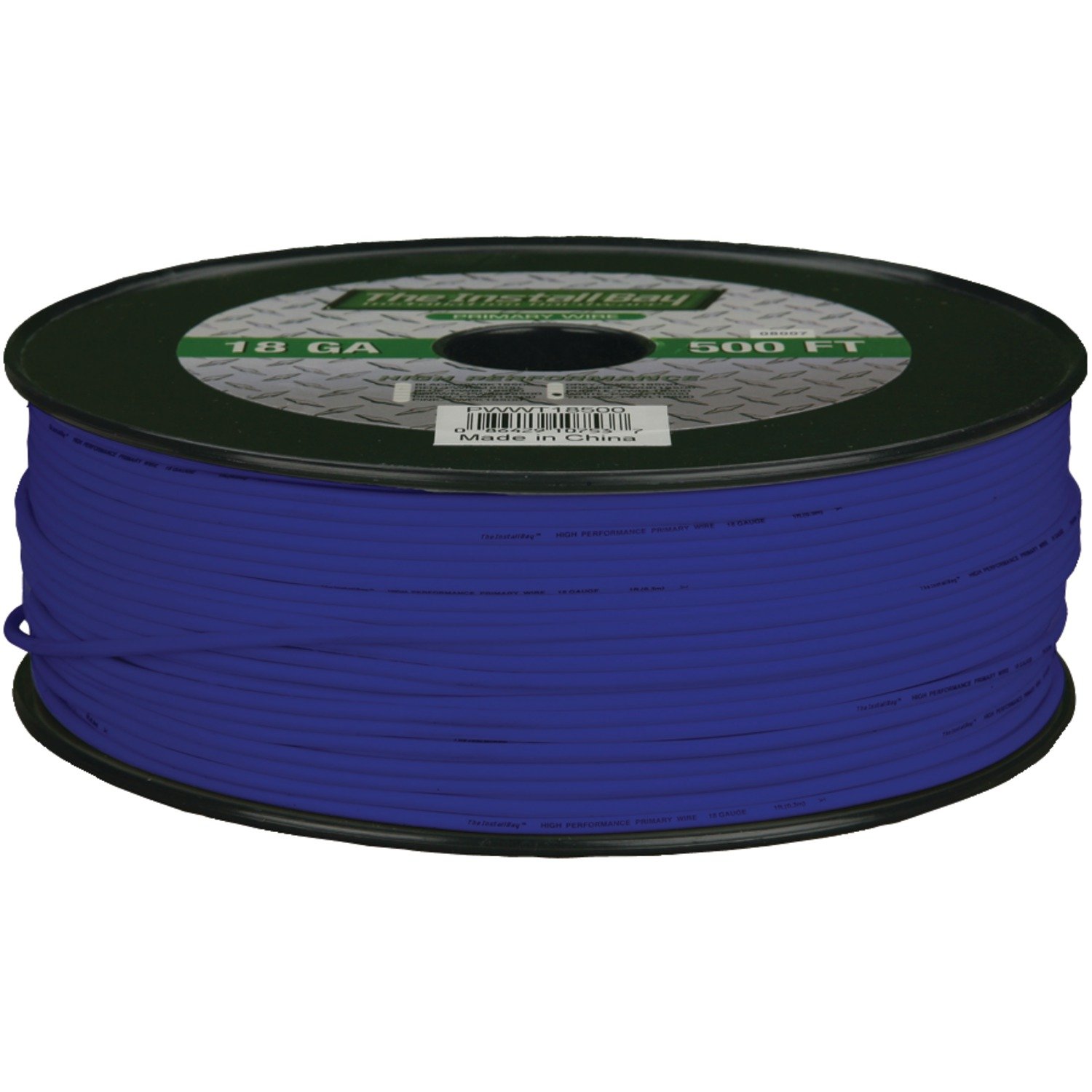 InstallBay by Metra Primary Wire, 18 Gauge, Blue, Copper, 500ft, 3.5 Pounds