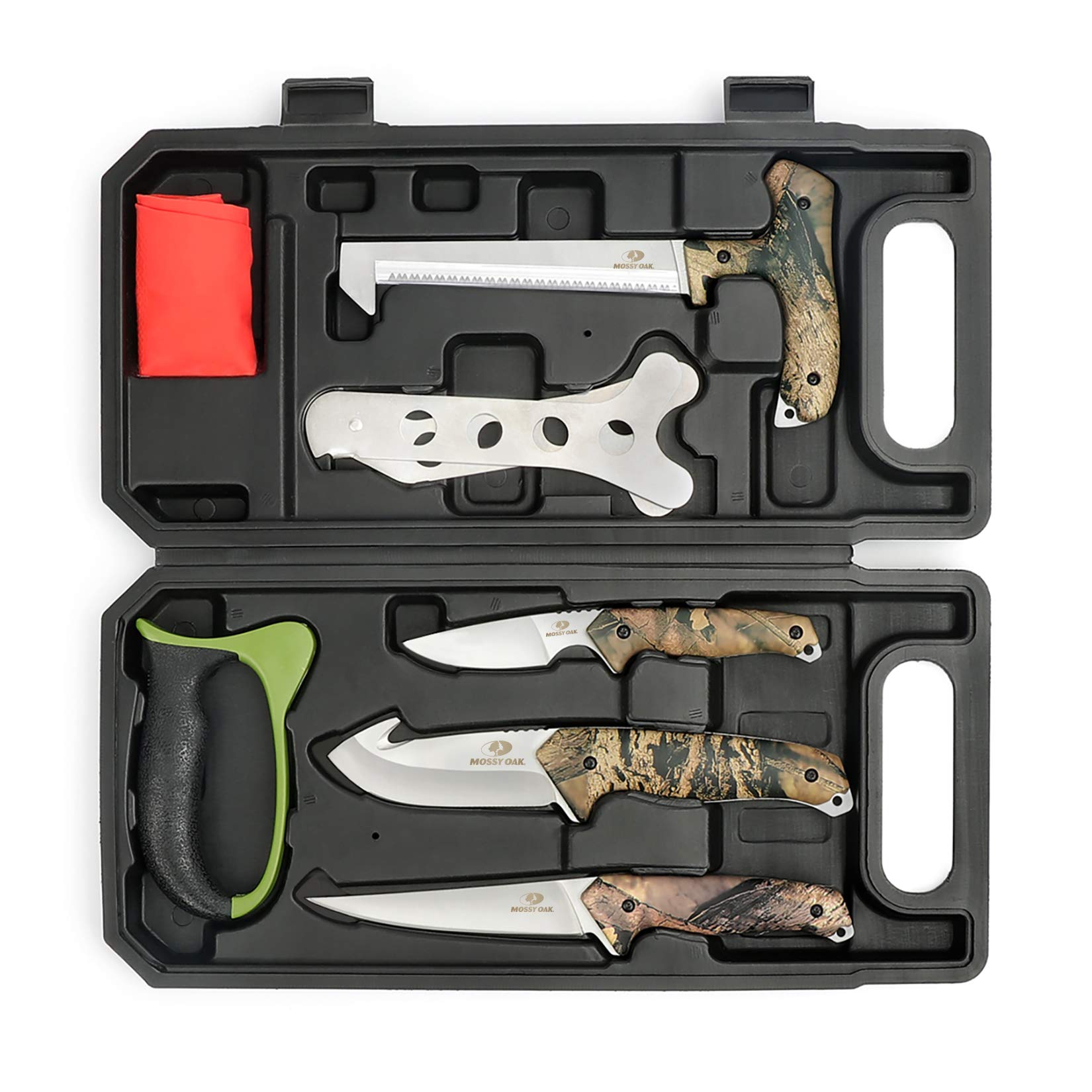 Mossy Oak Field Dressing Kit Hunting Deer Knife Set (8-Piece)