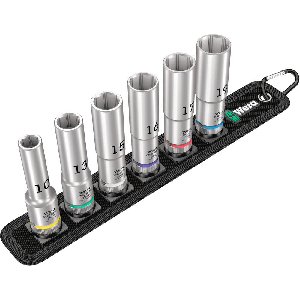 Wera 05004565001 Metric 1/2" Drive Deep Socket Set (6 Piece Set)