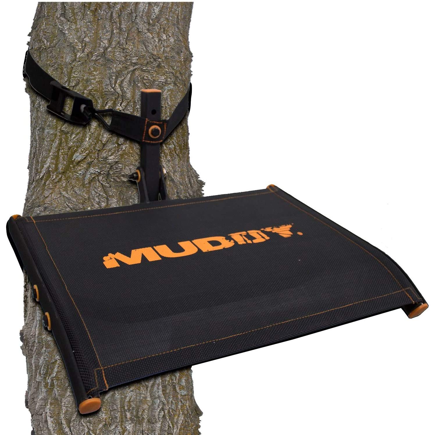 Muddy Ultra Tree Seat, Hang-On Climbing Tree Stand with Ratchet Straps for Deer Hunting, Steel Construction, 300-Pound Capacity