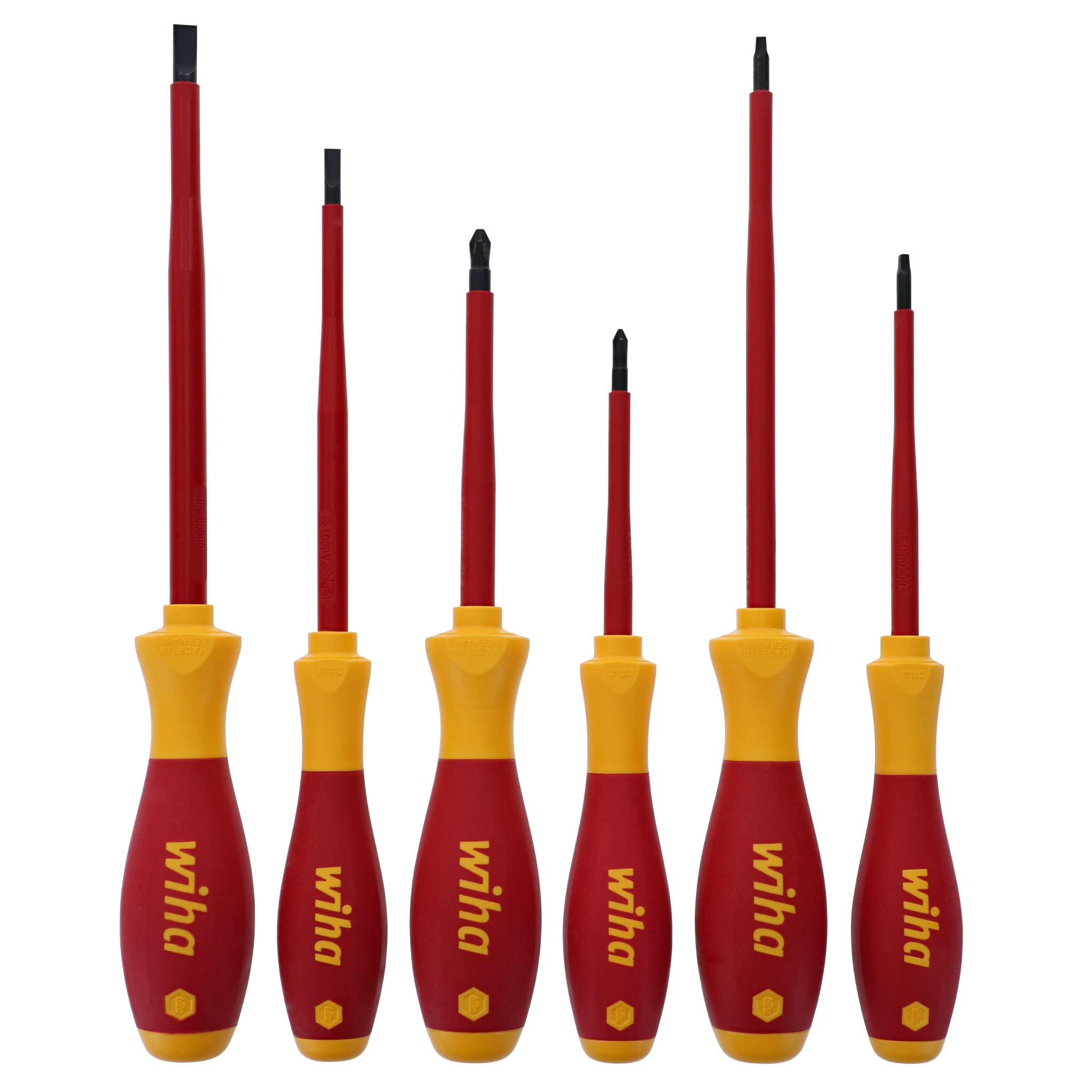 Wiha 35890 Insulated SoftFinish Screwdriver Set (6 Piece Set)
