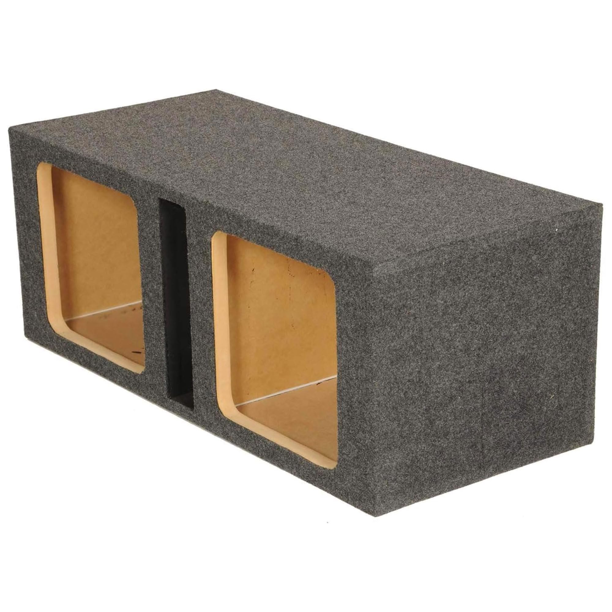 QPower QHD212VSQ Empty Woofer Box Dual 12" MDF Vented Bass Box Square