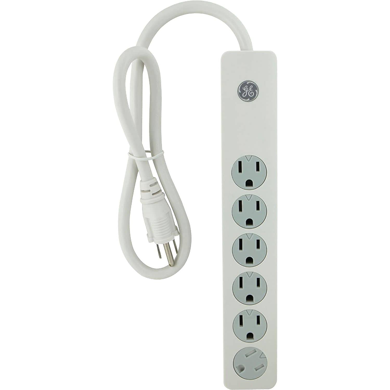 GE 14089 6-Outlet Surge Protector (3ft; White)
