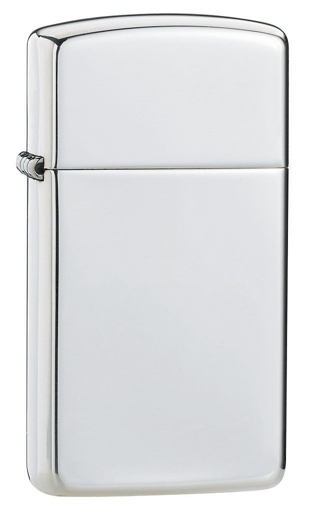 Zippo 1500 Windproof Lighter Slim Case, High Polish Sterling Silver