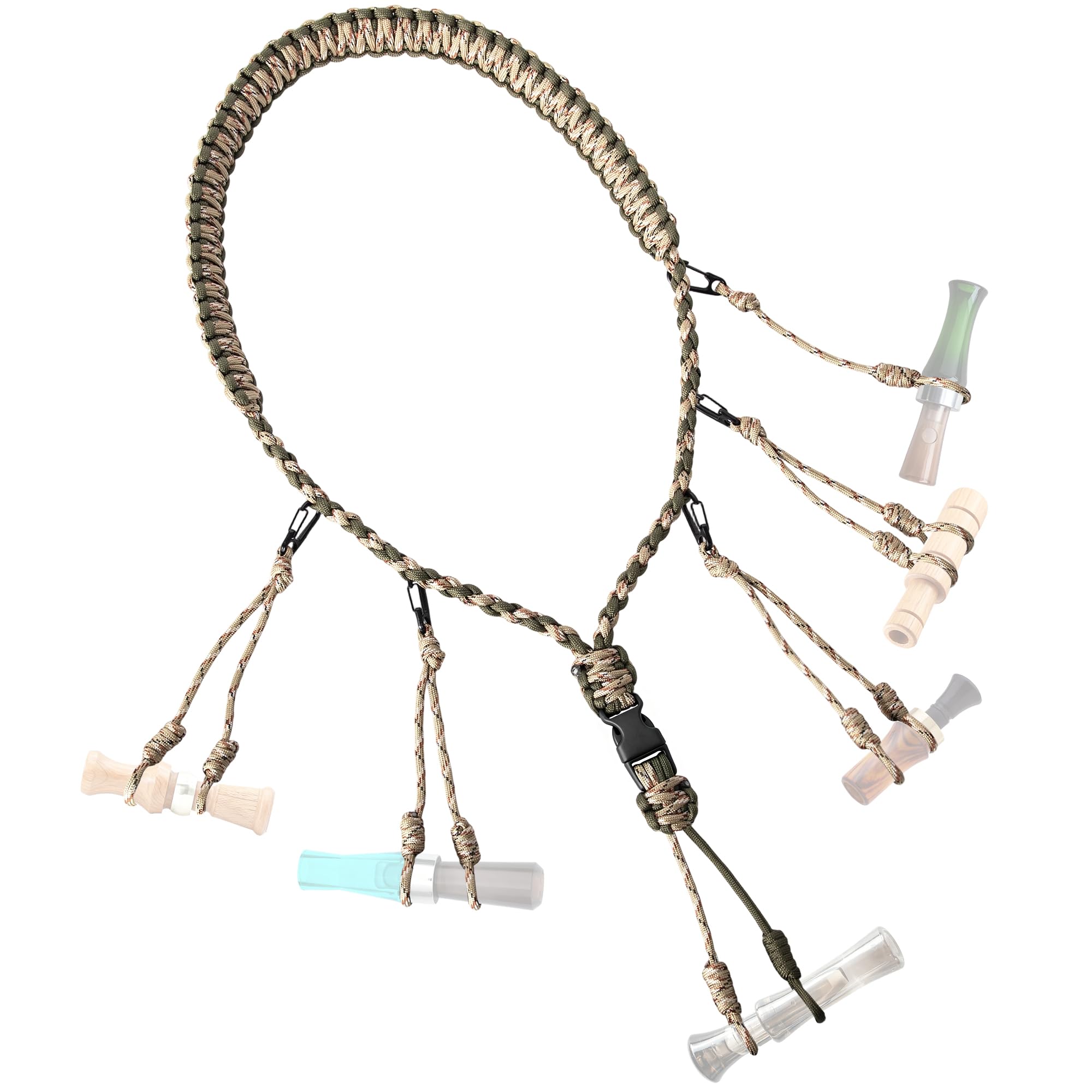GLORYFIRE Duck Call Lanyard, Hunting Accessories with 11 Removable Loops